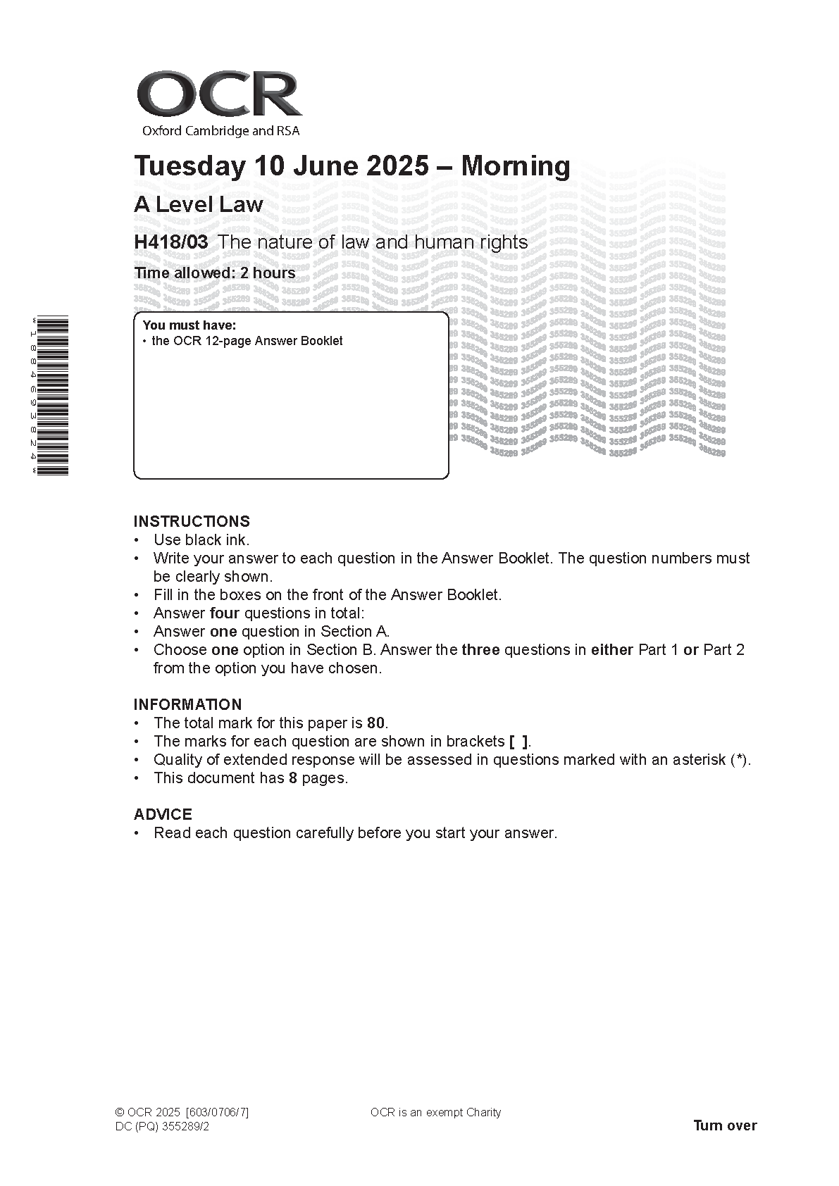 OCR A Level Law Paper 3 2025 Question Paper IMG-1