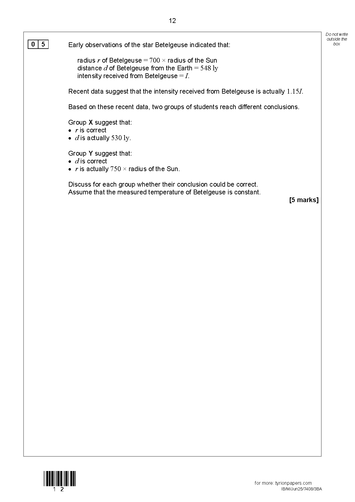 AQA A Level Physics Paper 3BA 2025 Question IMG-1