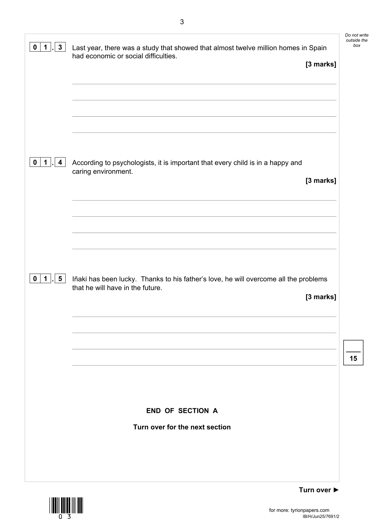 AQA AS Spanish Paper 2 2025 Question Paper IMG-3