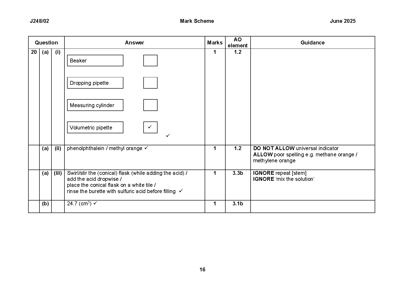 OCR GCSE Chemistry  Paper 2 2025 Mark Scheme IMG-1