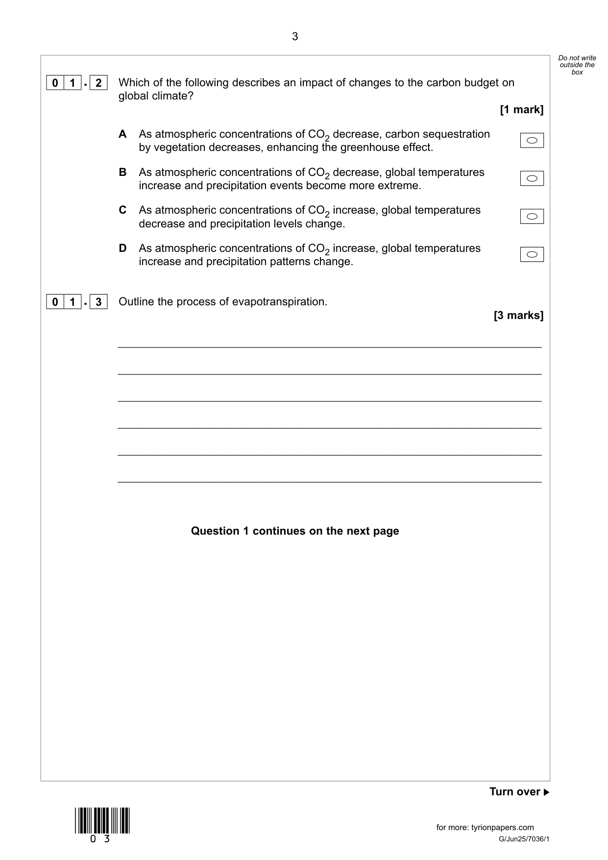 AQA AS Geography Paper 1 2025 Question Paper IMG-3