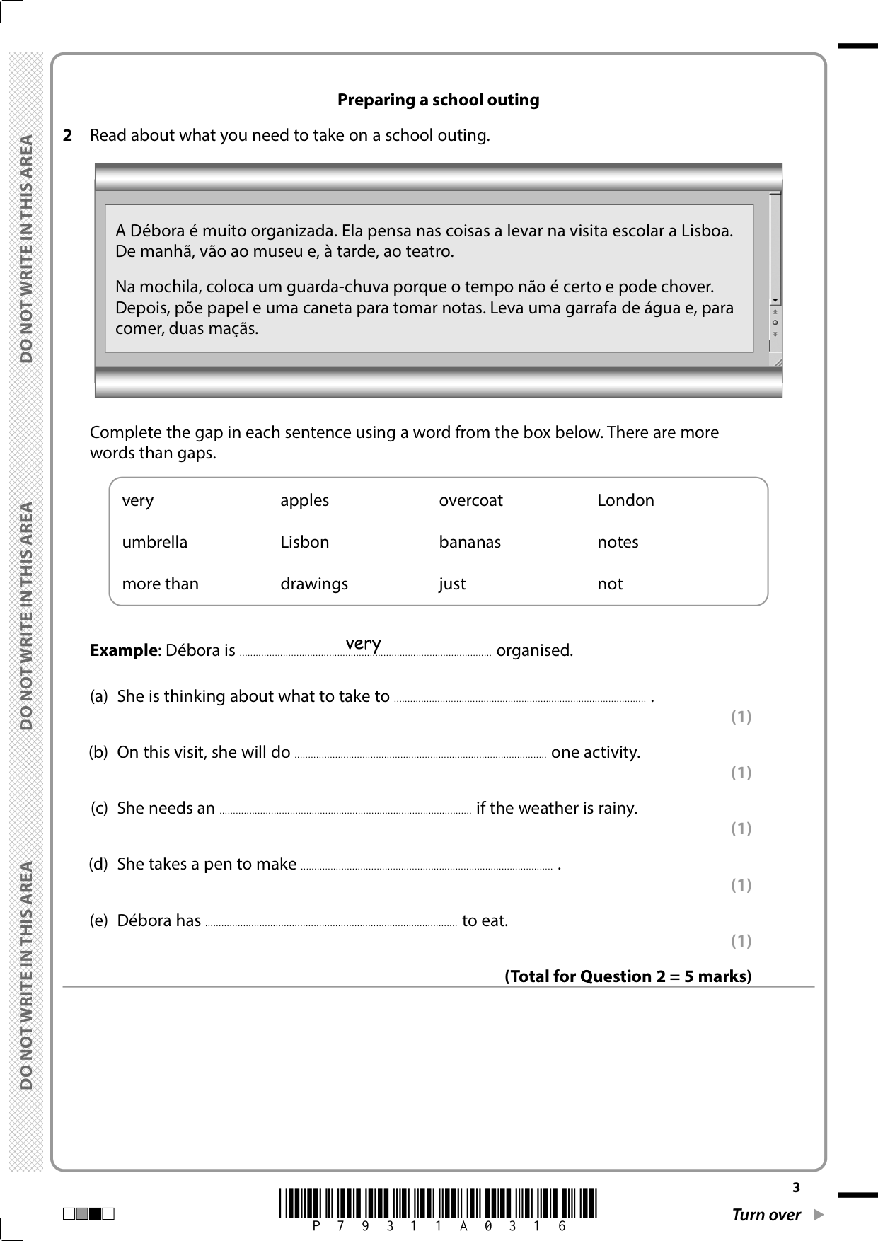 Pearson Edexcel GCSE Portuguese Paper 3F 2025 Question Paper IMG-3