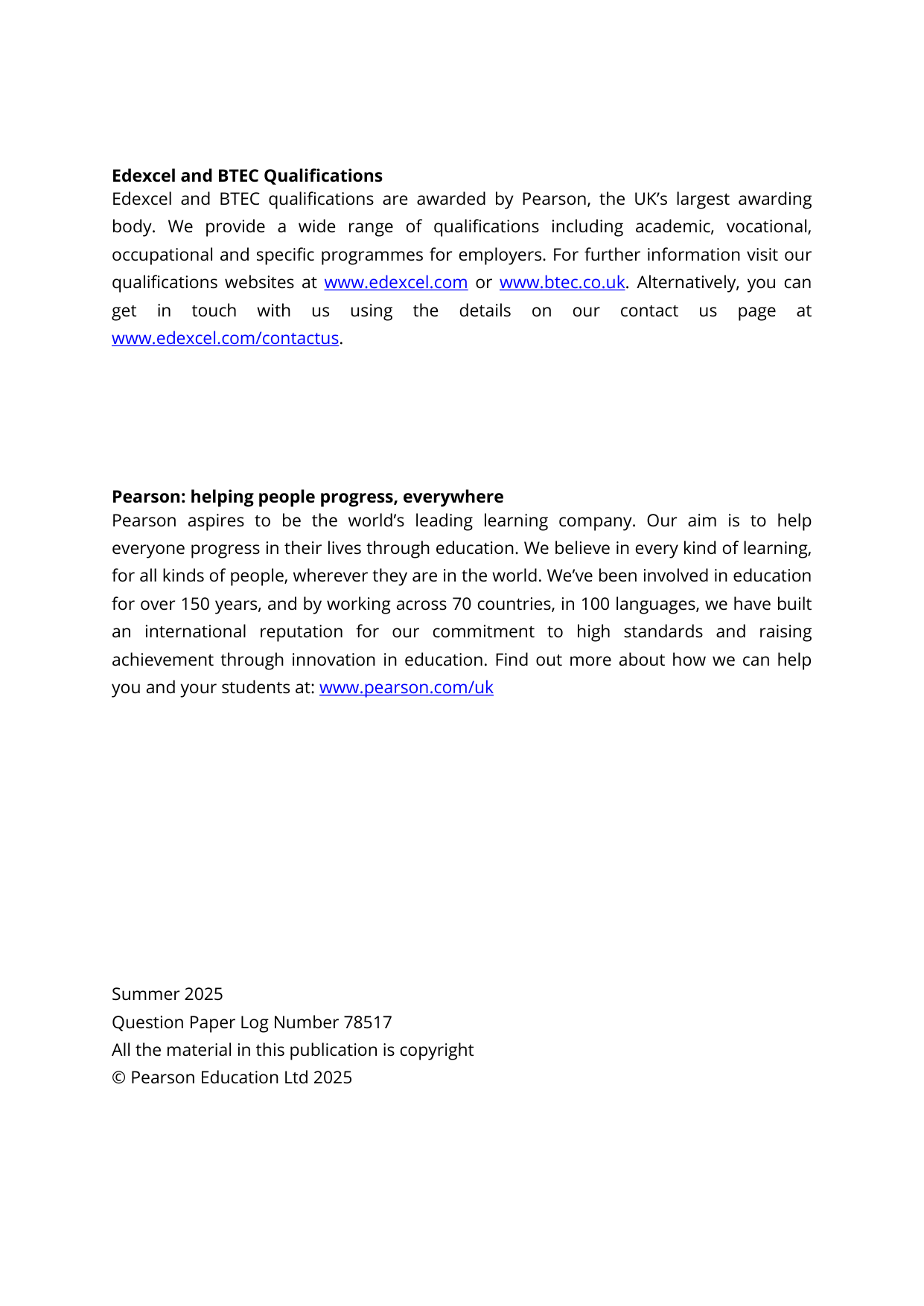 Pearson Edexcel GCSE Japanese Paper 1F 2025 Mark Scheme PDF
