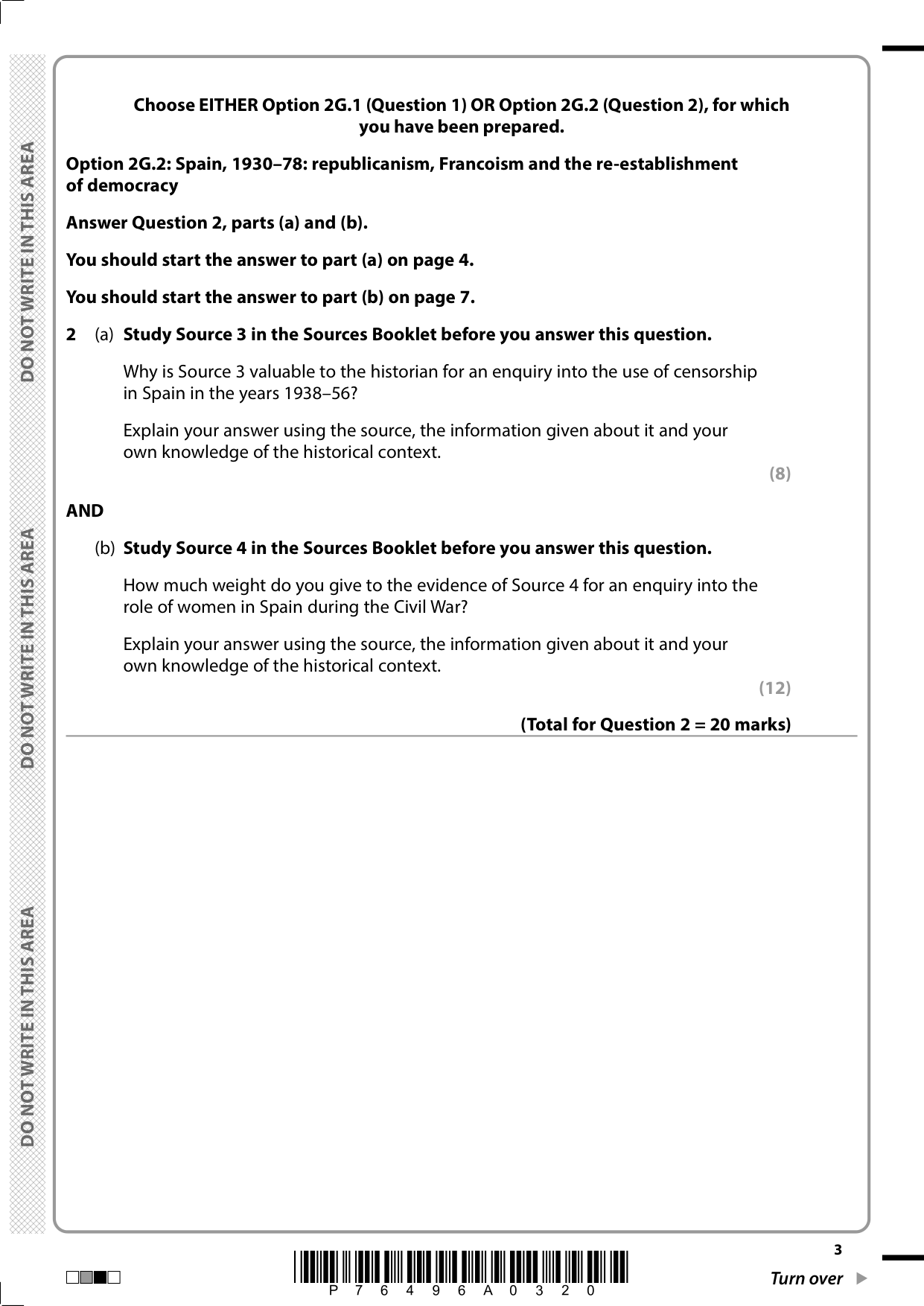 Pearson Edexcel AS History Paper 2G 2025 Question Paper PDF IMG-3