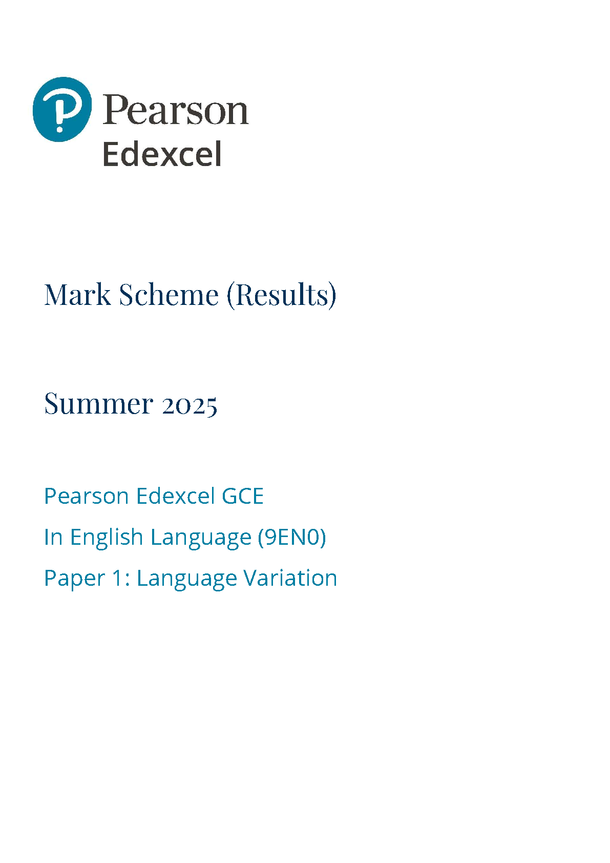Pearson Edexcel A Level English Language Paper 1 2025 Ms IMG-1