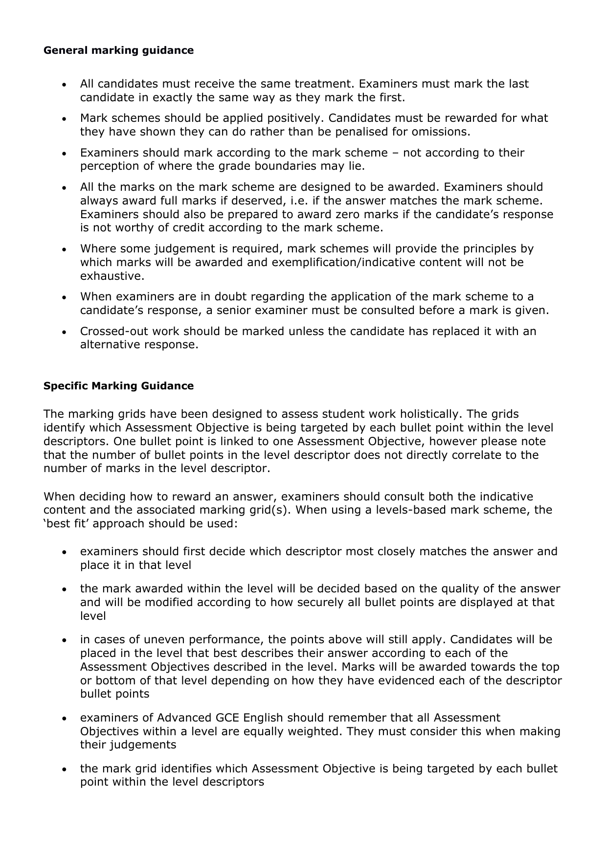 Pearson Edexcel AS English Language Paper 1 2025 Mark scheme IMG-3
