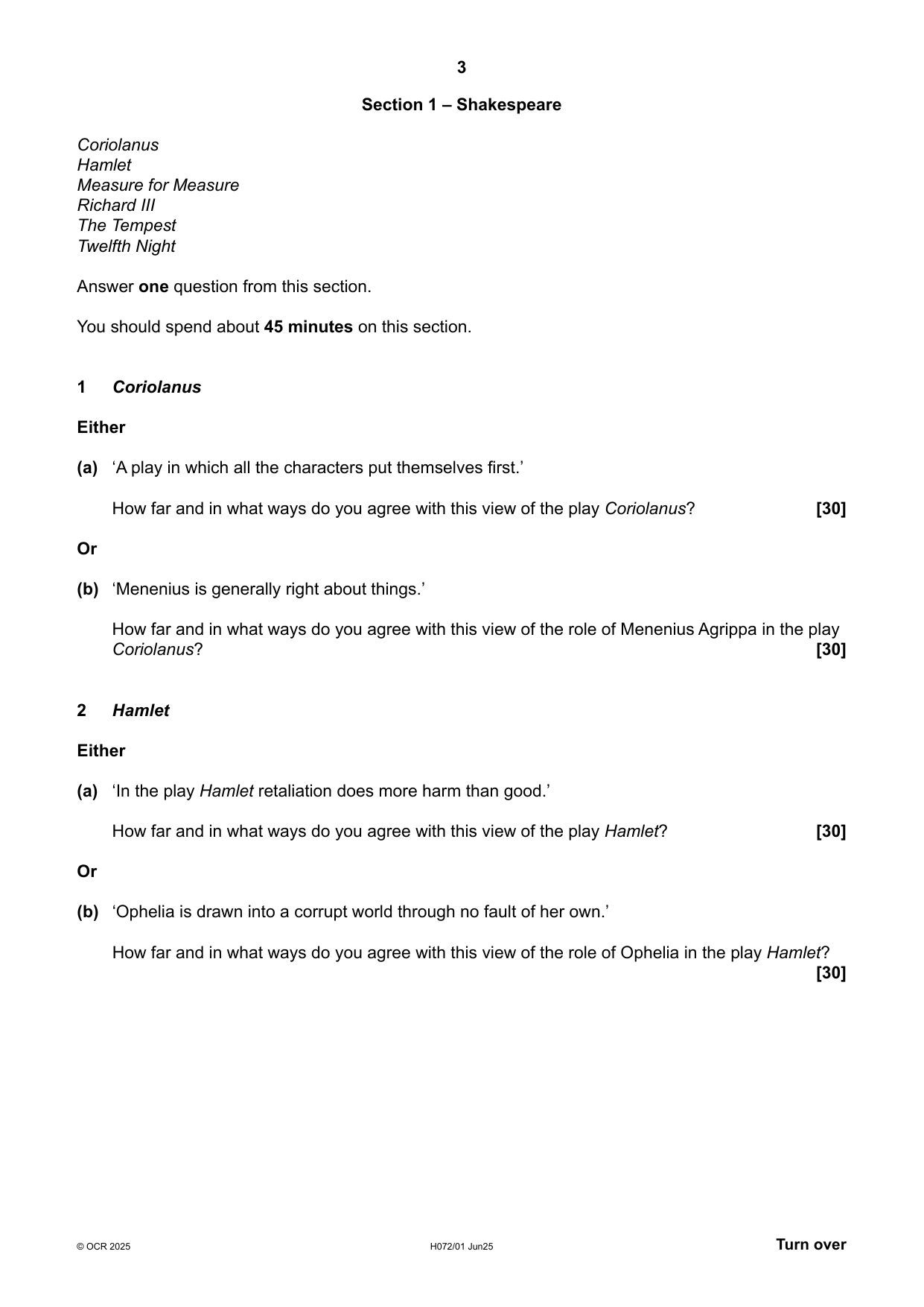 OCR AS English Literature Paper 1 2025 Question Paper IMG-3
