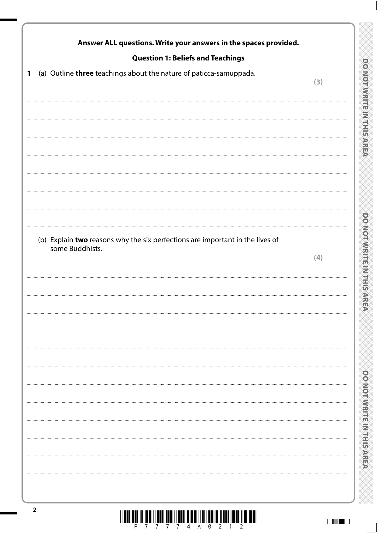Pearson Edexcel GCSE Religious Studies Paper 2D 2025 QP