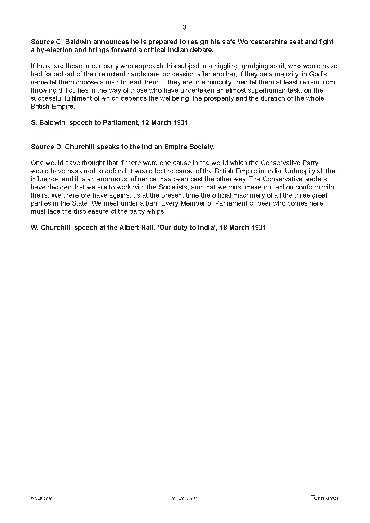OCR A Level History A Britain 1930-1997 2025 Question Paper IMG-1