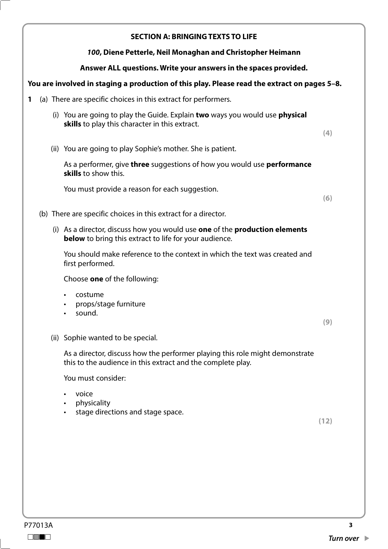 Pearson Edexcel GCSE Drama 2025 Paper 3b Question Paper PDF IMG-3