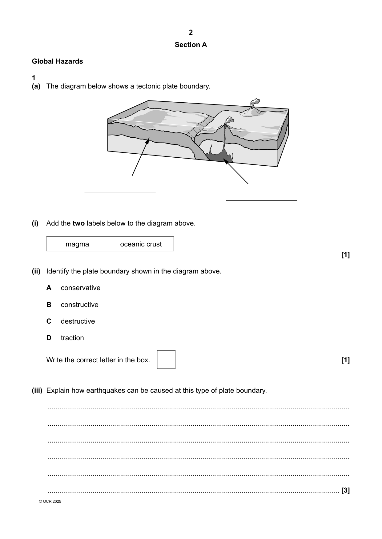 OCR GCSE Geography B Paper 1  2025 Question Paper PDF
