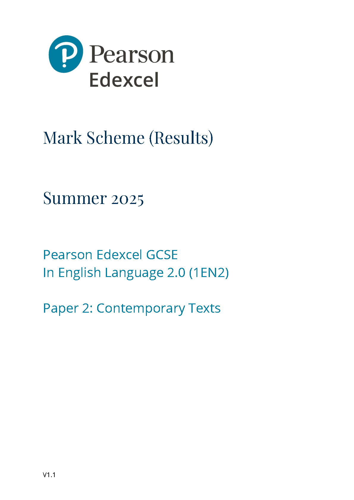 Pearson Edexcel GCSE English Language 2.0 Paper 2 2025 MS IMG-1