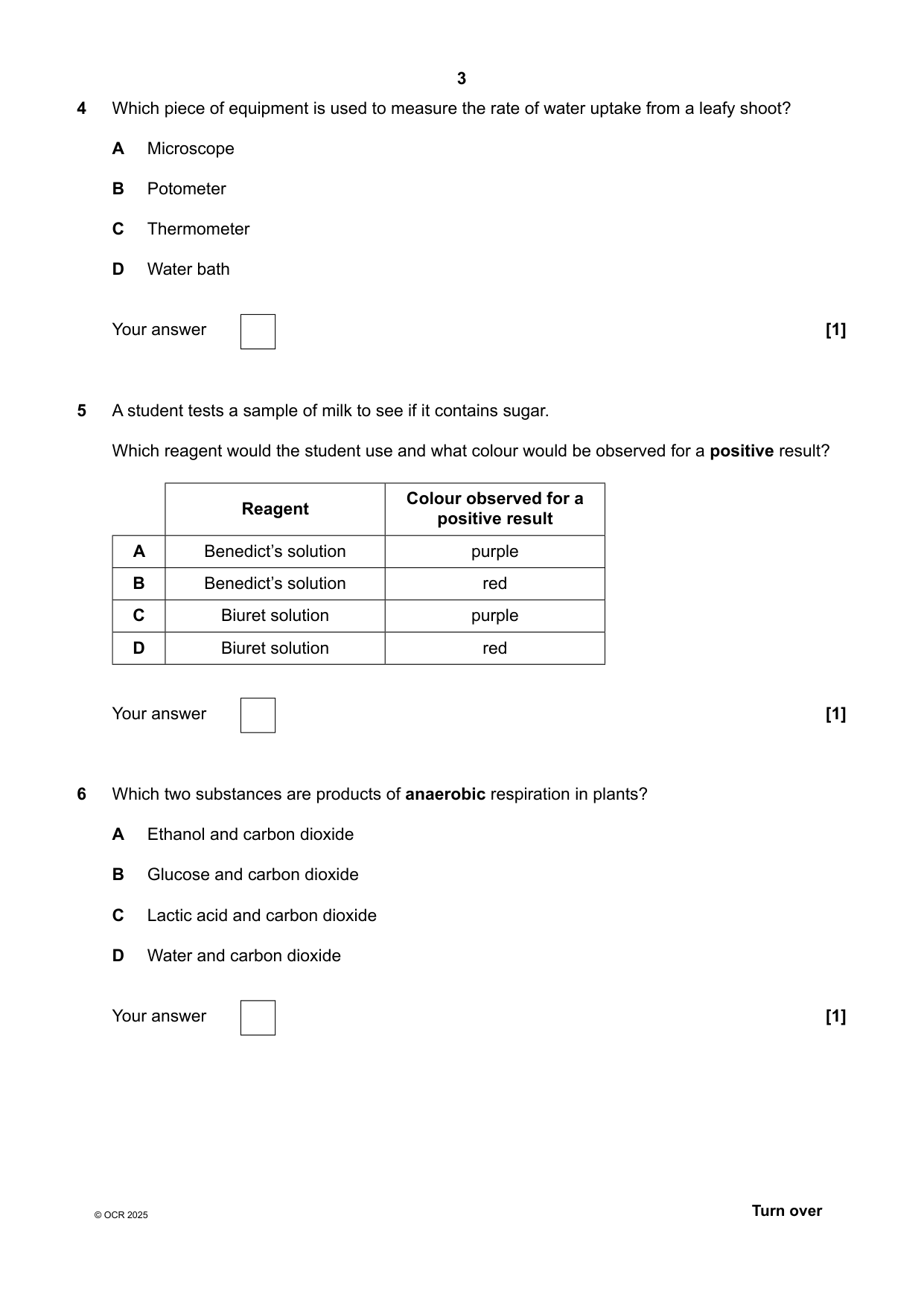 OCR GCSE Biology A Foundation Tier Paper 1 2025 IMG-3