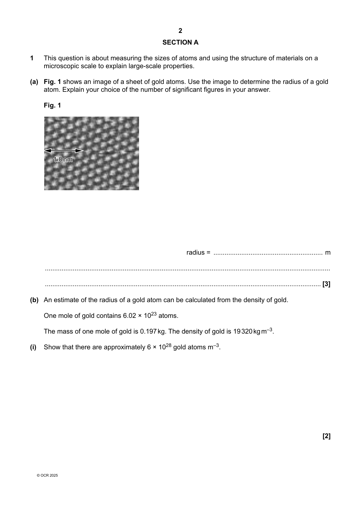 OCR A Level Physics B Paper 2 2025 Question Paper