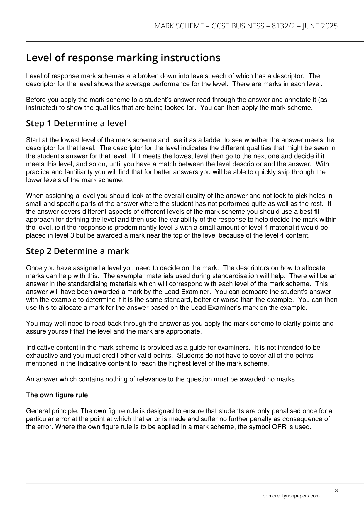 AQA GCSE Business Paper 2 2025 Mark Scheme IMG-3