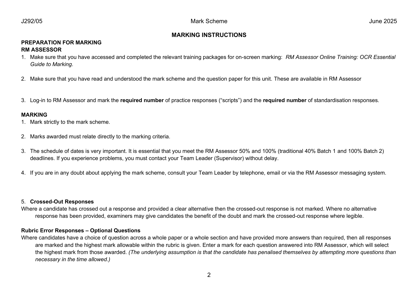 OCR GCSE Classical Greek Paper 5  2025 Mark Scheme IMG-3