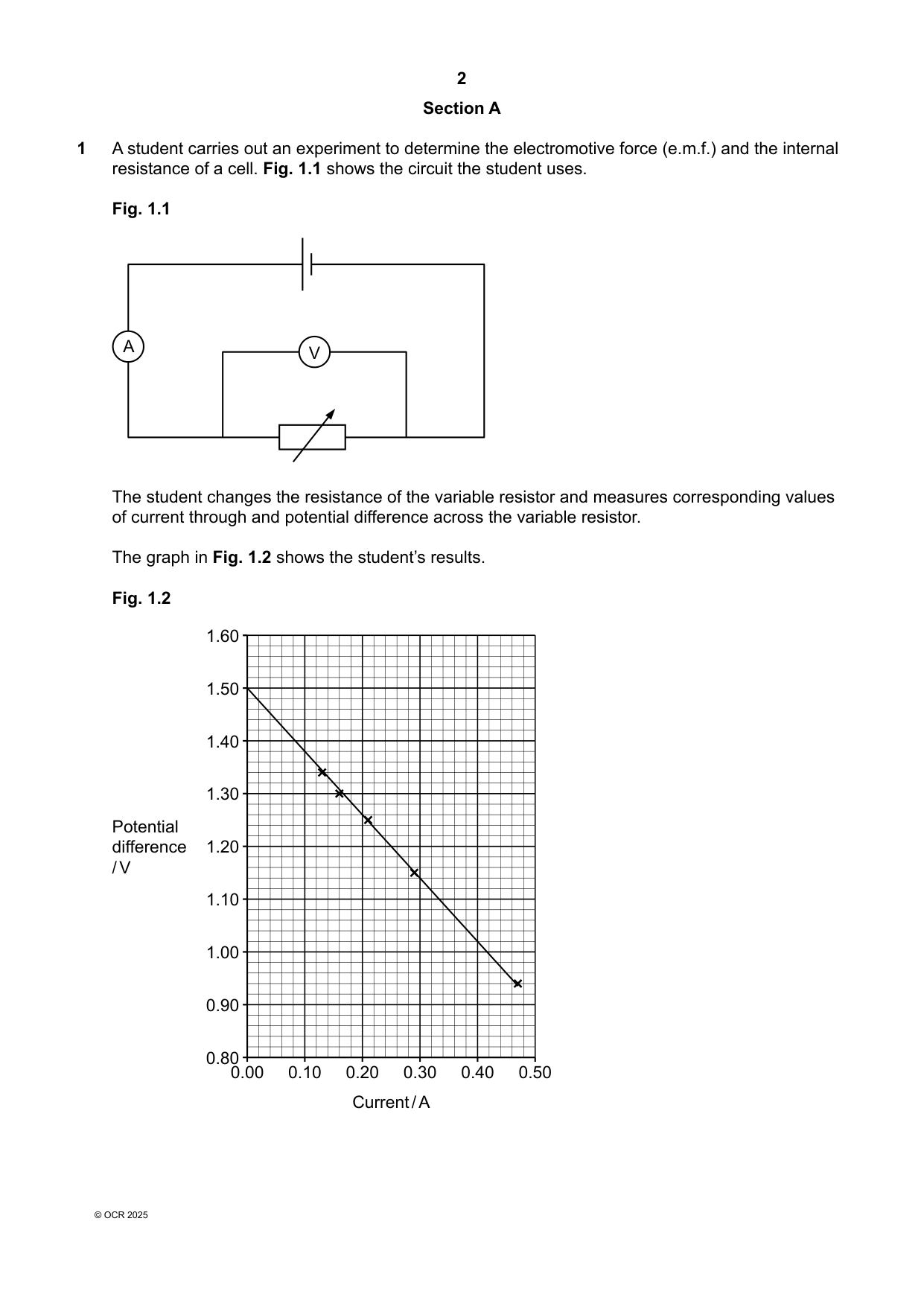 OCR AS Physics B Paper 2 2025 Question Paper