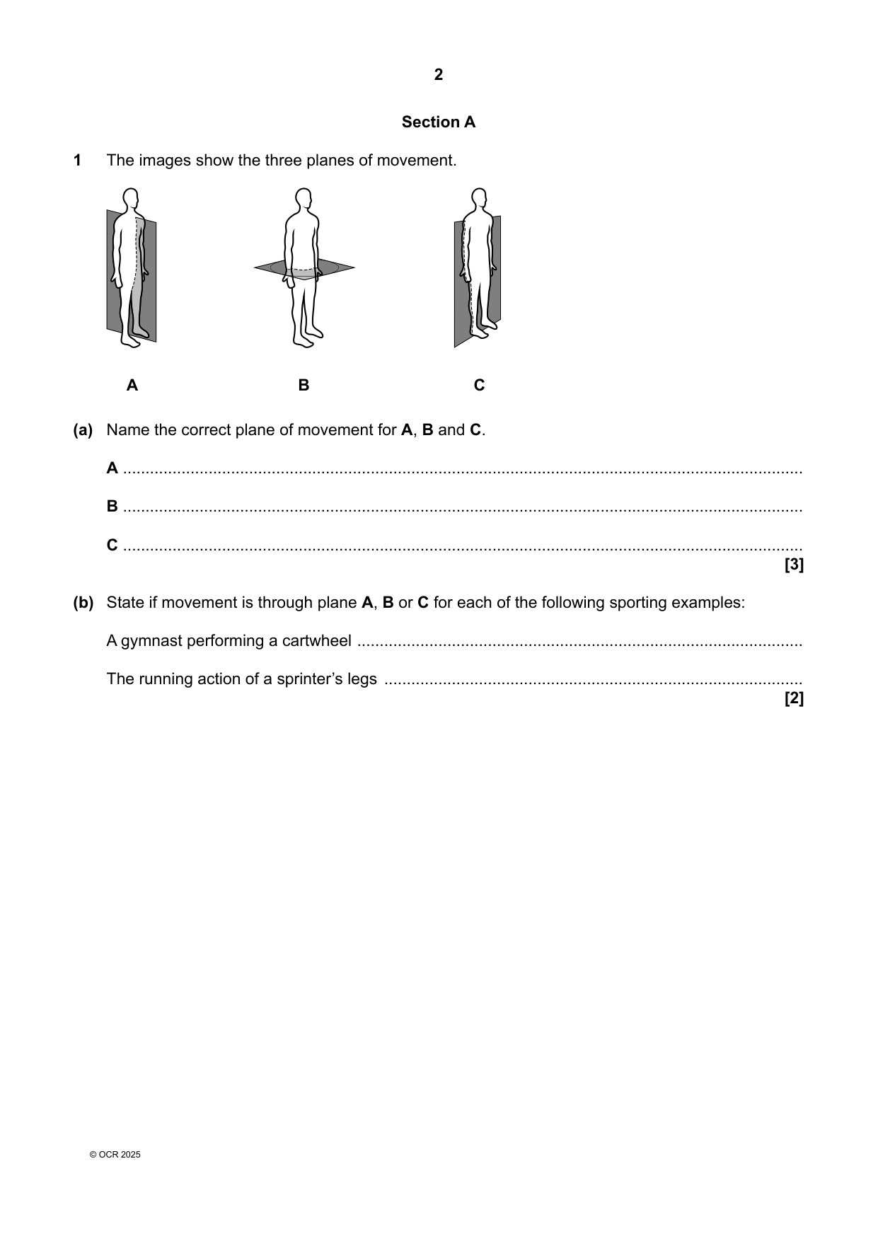 OCR GCSE Physical Education Paper 1 2025 Question Paper PDF