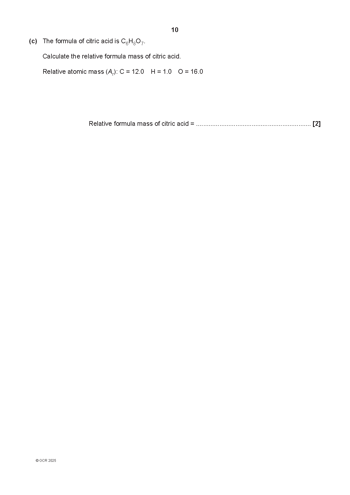 OCR GCSE Chemistry A Paper 1 2025 Question Paper IMG-1