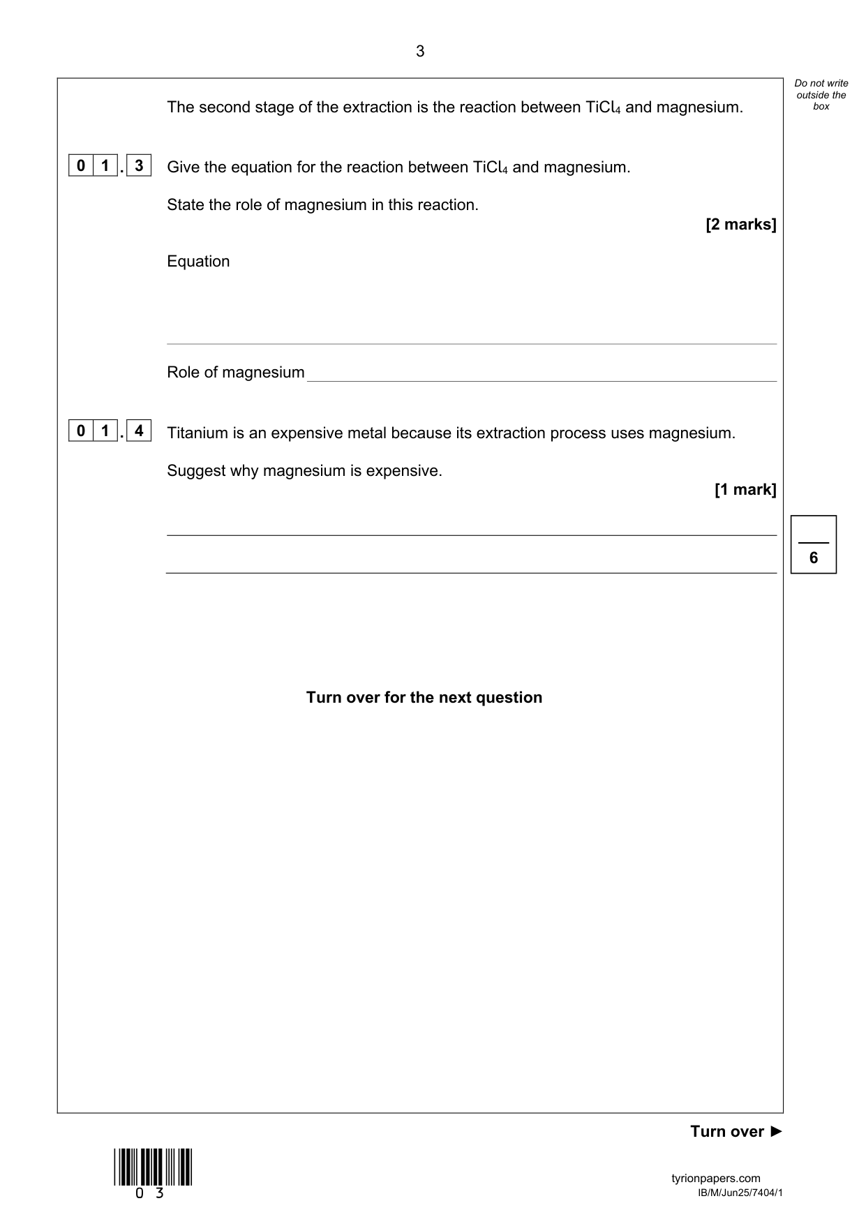 AQA AS Chemistry Paper 1 2025 Question Paper PDF IMG-3