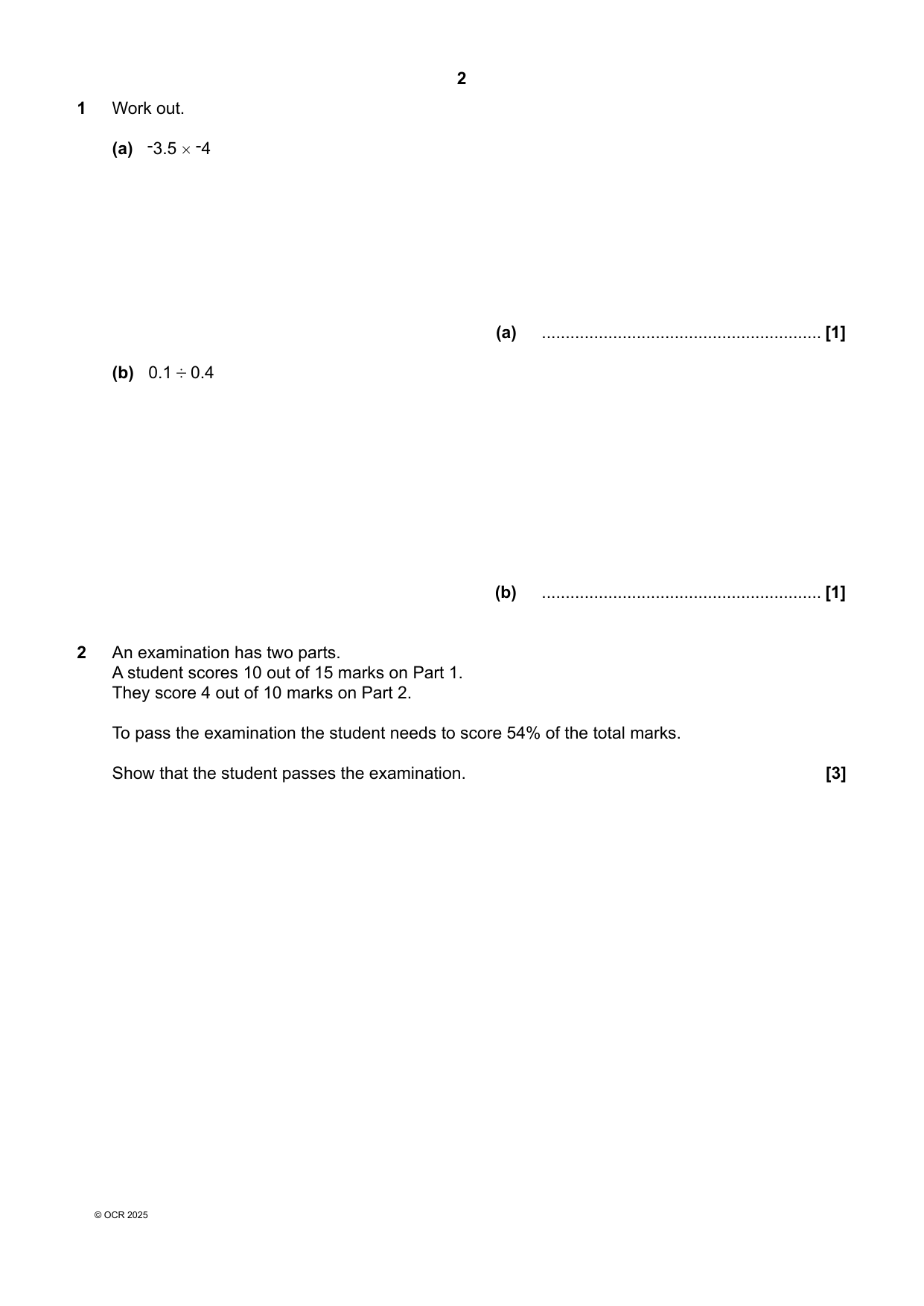 OCR GCSE Maths Paper 5 2025 Question Paper