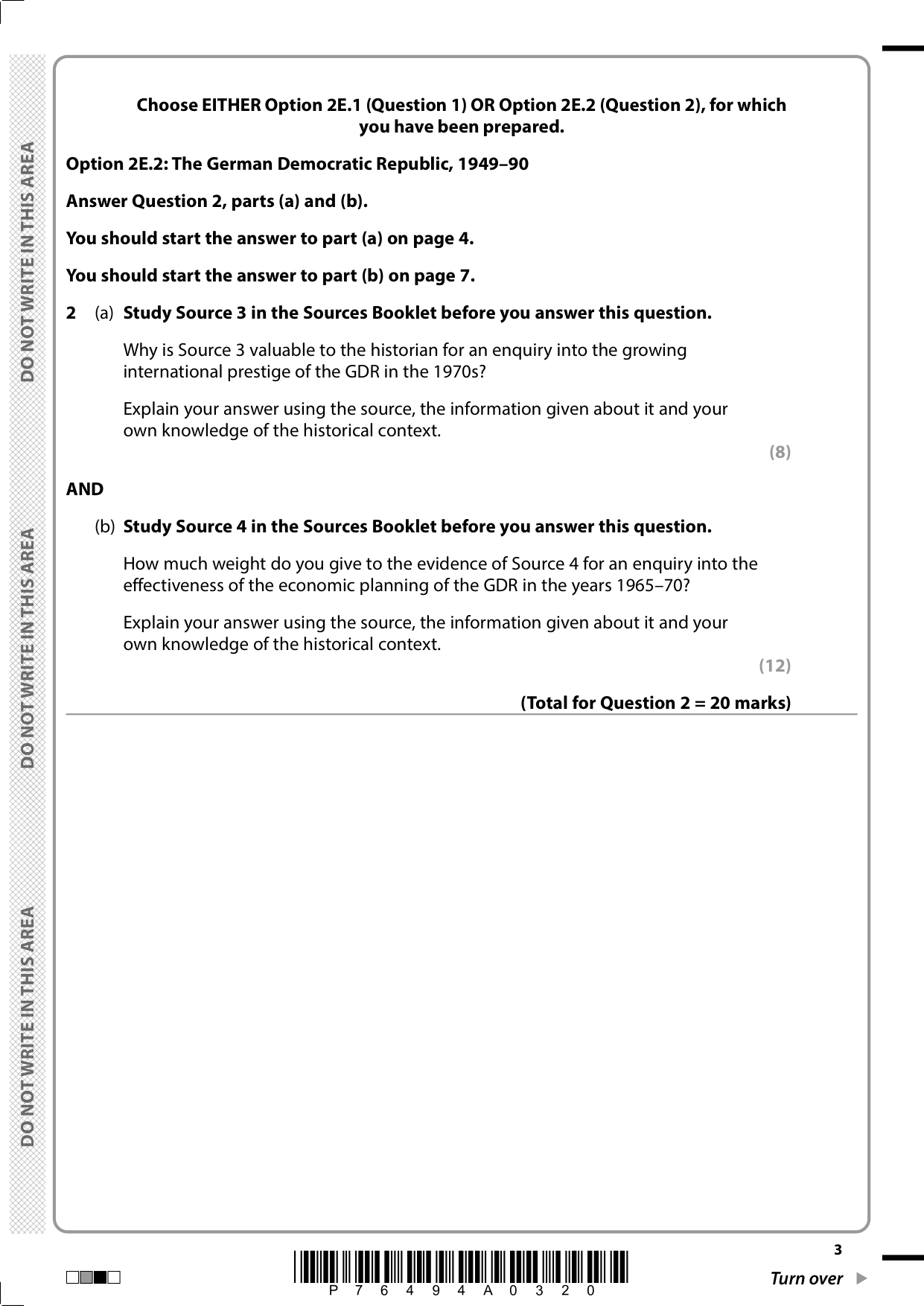 Pearson Edexcel AS History Paper 2E 2025 Question Paper PDF IMG-3