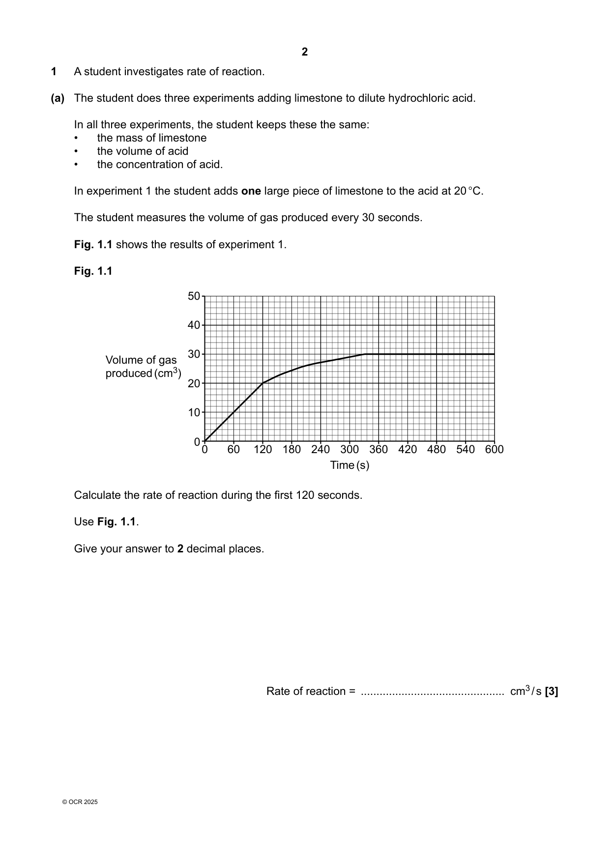 OCR GCSE Chemistry B Paper 3 2025 Question Paper
