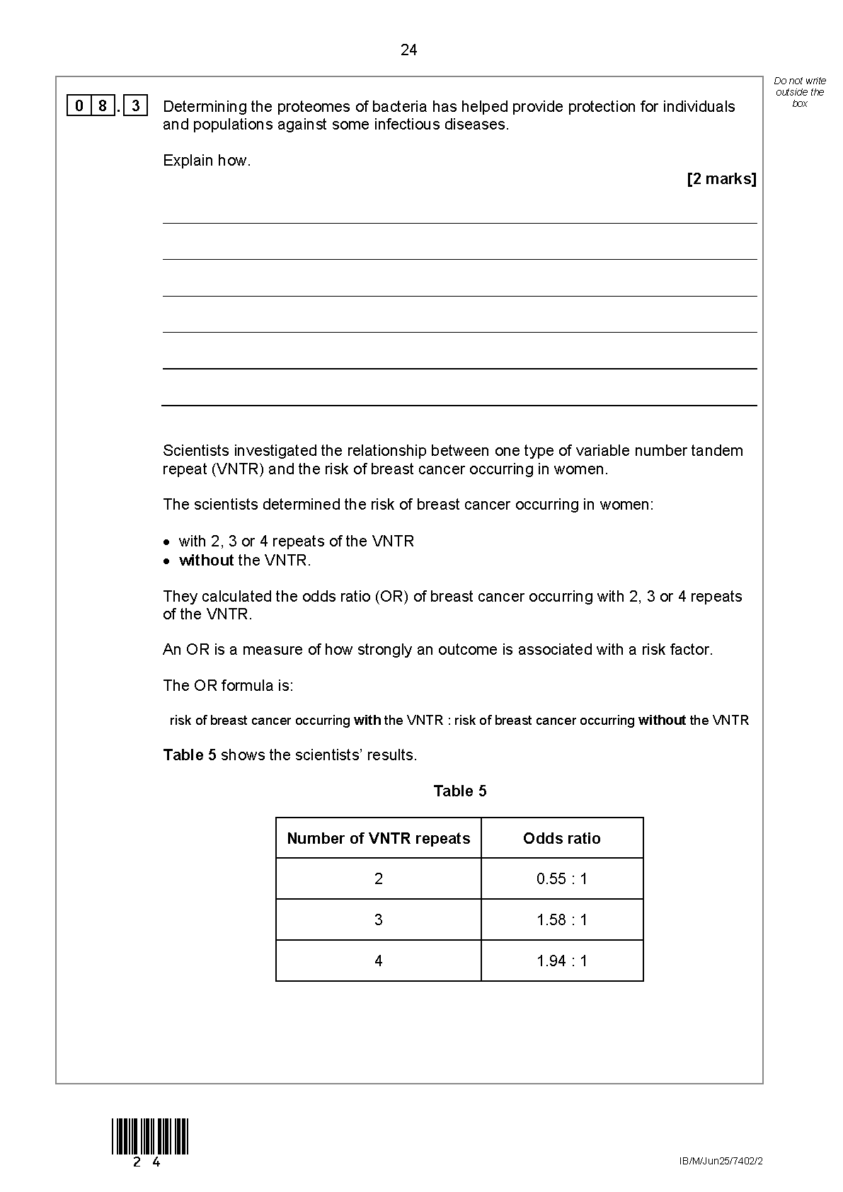 AQA A Level Biology Paper 2 2025 Question Paper PDF IMG-1