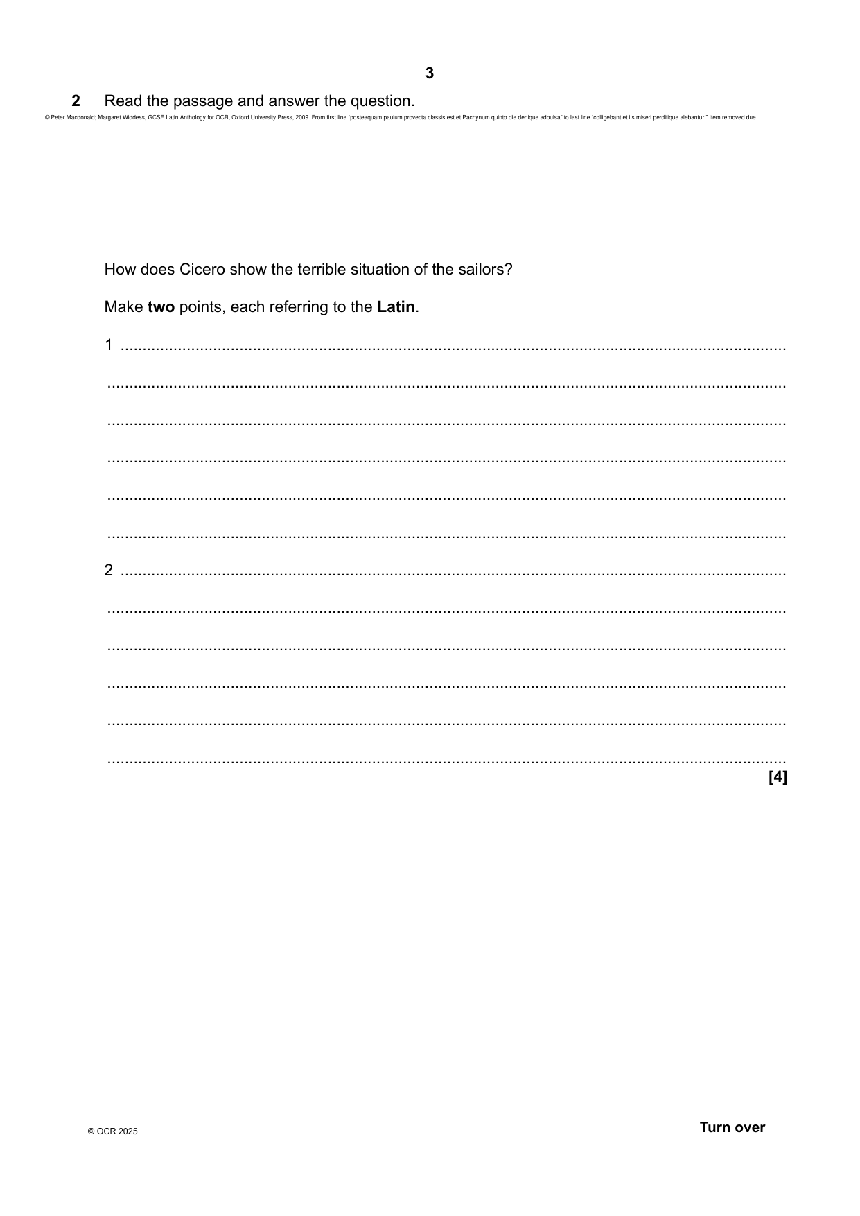OCR GCSE Latin Paper 22025 Question Paper PDF IMG-3