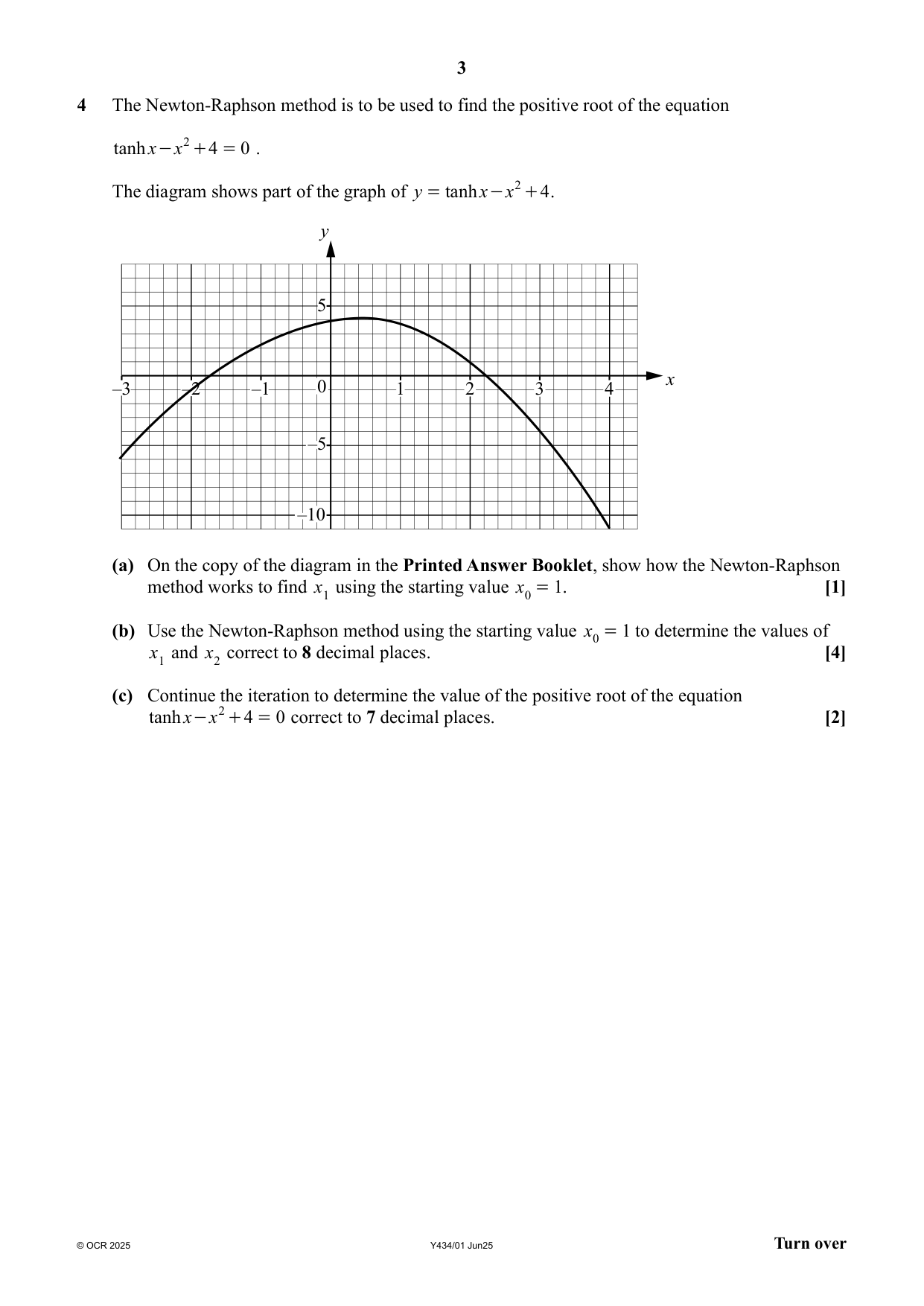 OCR A Level Further Maths Paper 1 Numerical Methods 2025 QP IMG-3