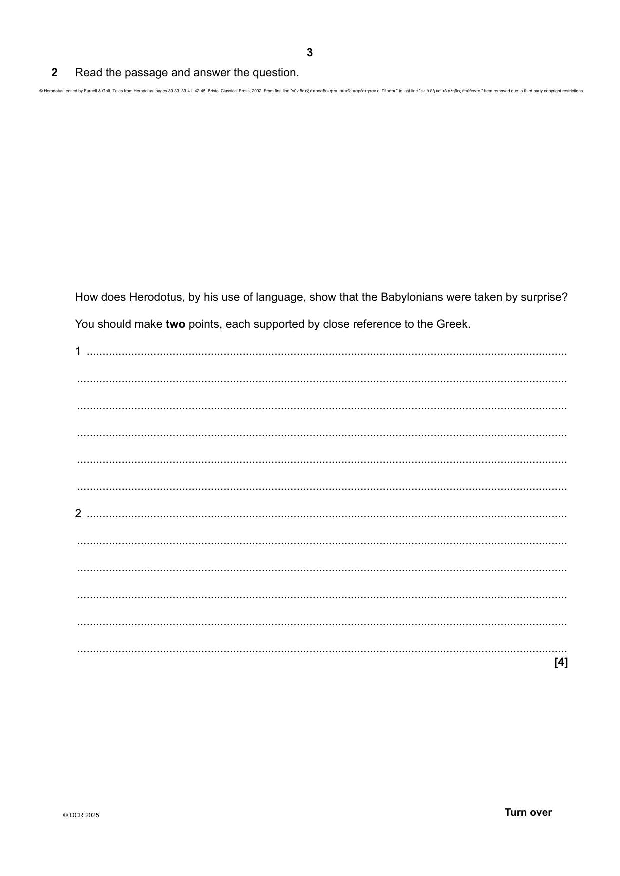 OCR GCSE Classical Greek Paper 2 2025 Question Paper IMG-3