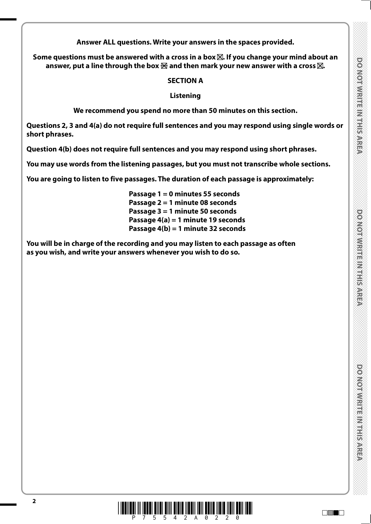 Pearson Edexcel A Level Spanish Paper 1 2025 Question Paper