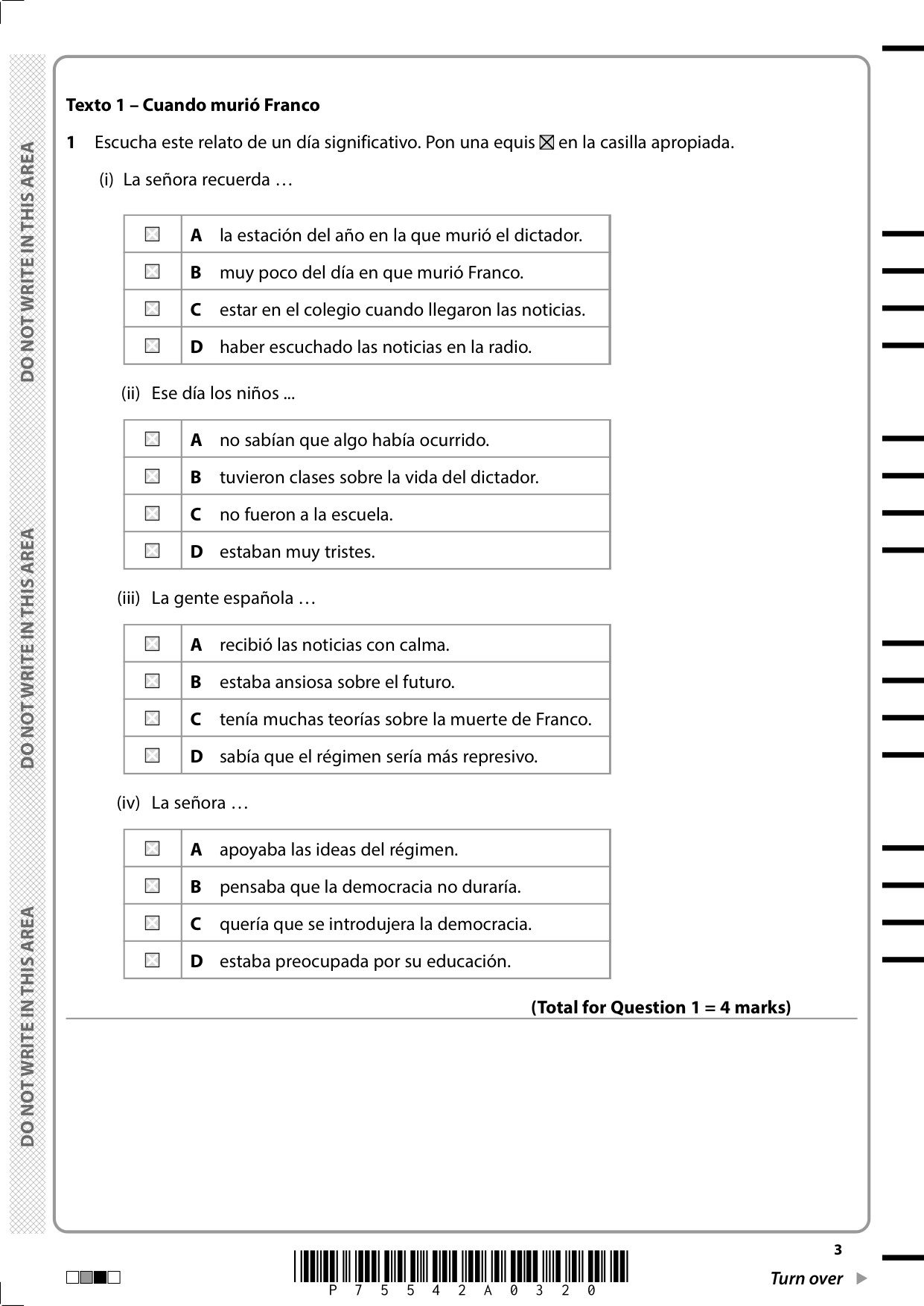 Pearson Edexcel A Level Spanish Paper 1 2025 Question Paper IMG-3