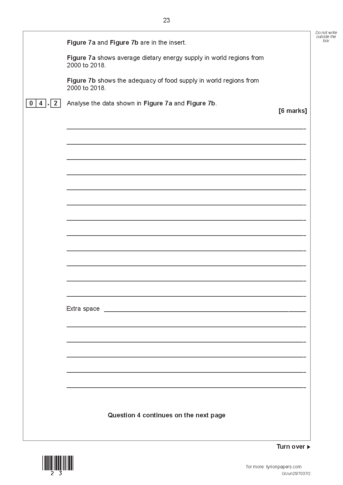 AQA A Level Geography Paper 2 2025 Human Geography QP IMG-1