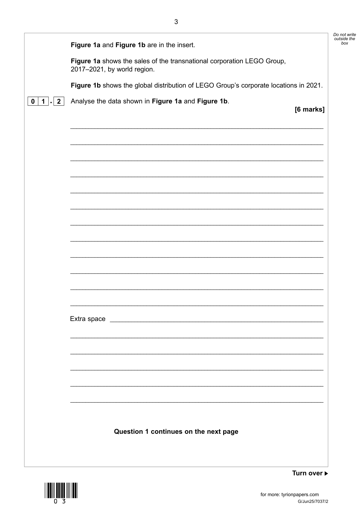 AQA A Level Geography Paper 2 2025 Human Geography QP IMG-3