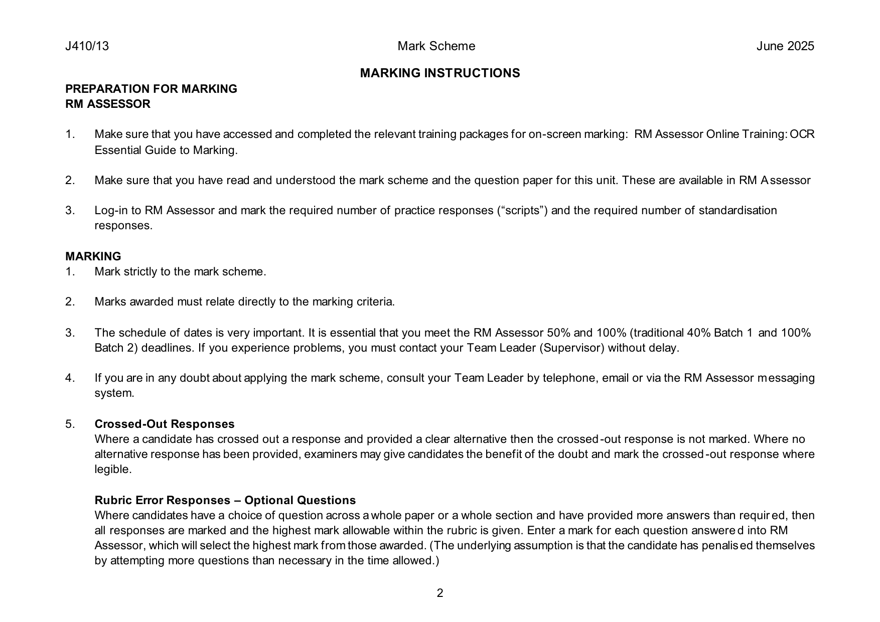OCR GCSE History A Paper 13  2025 Mark Scheme PDF IMG-3