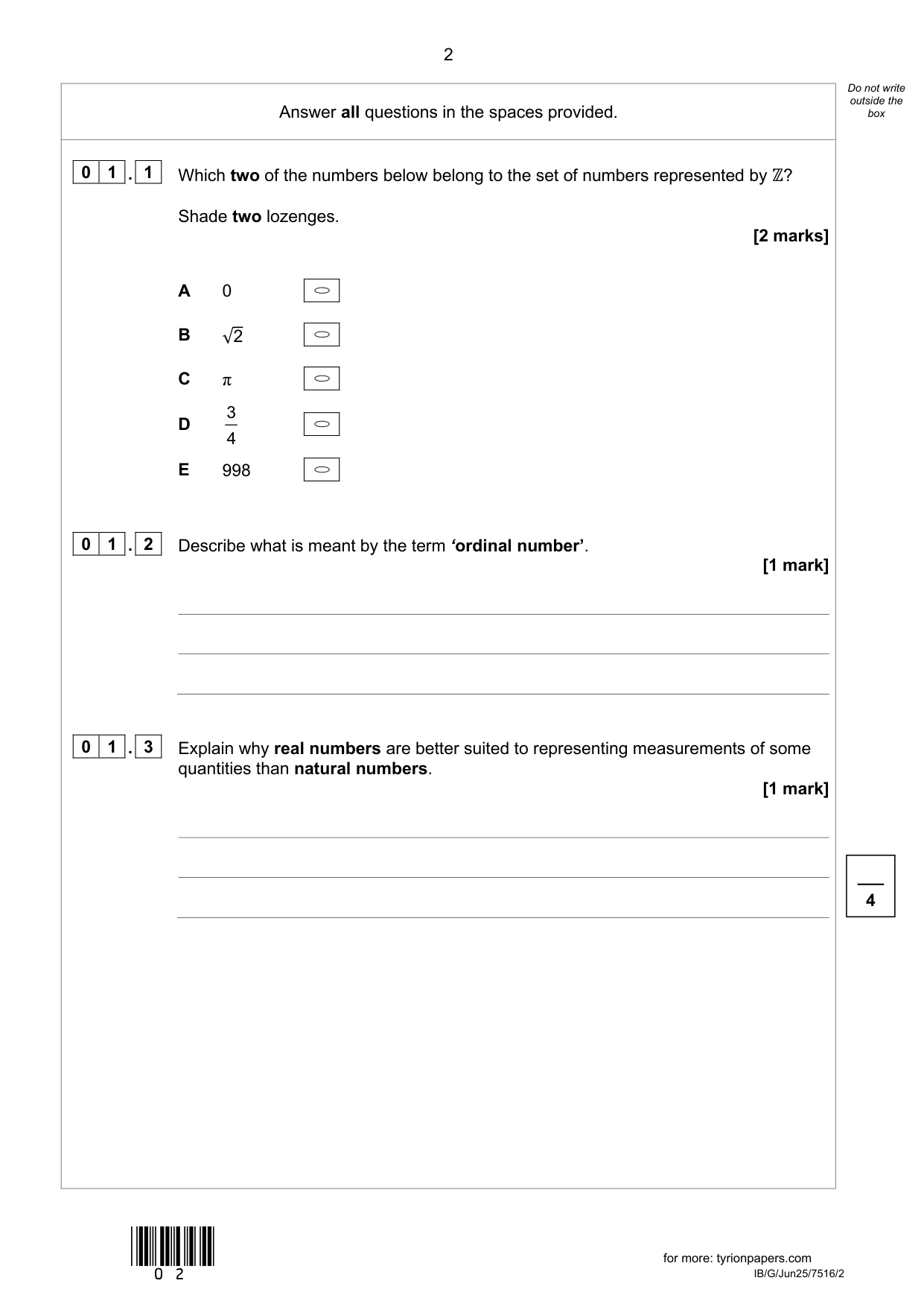 AQA AS Computer Science Paper 2 2025 Question Paper