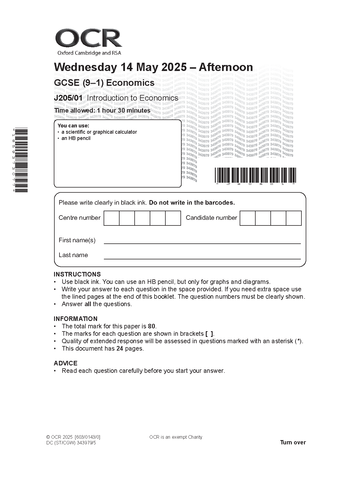 OCR GCSE Economics Paper 1 2025 Question Paper IMG-1