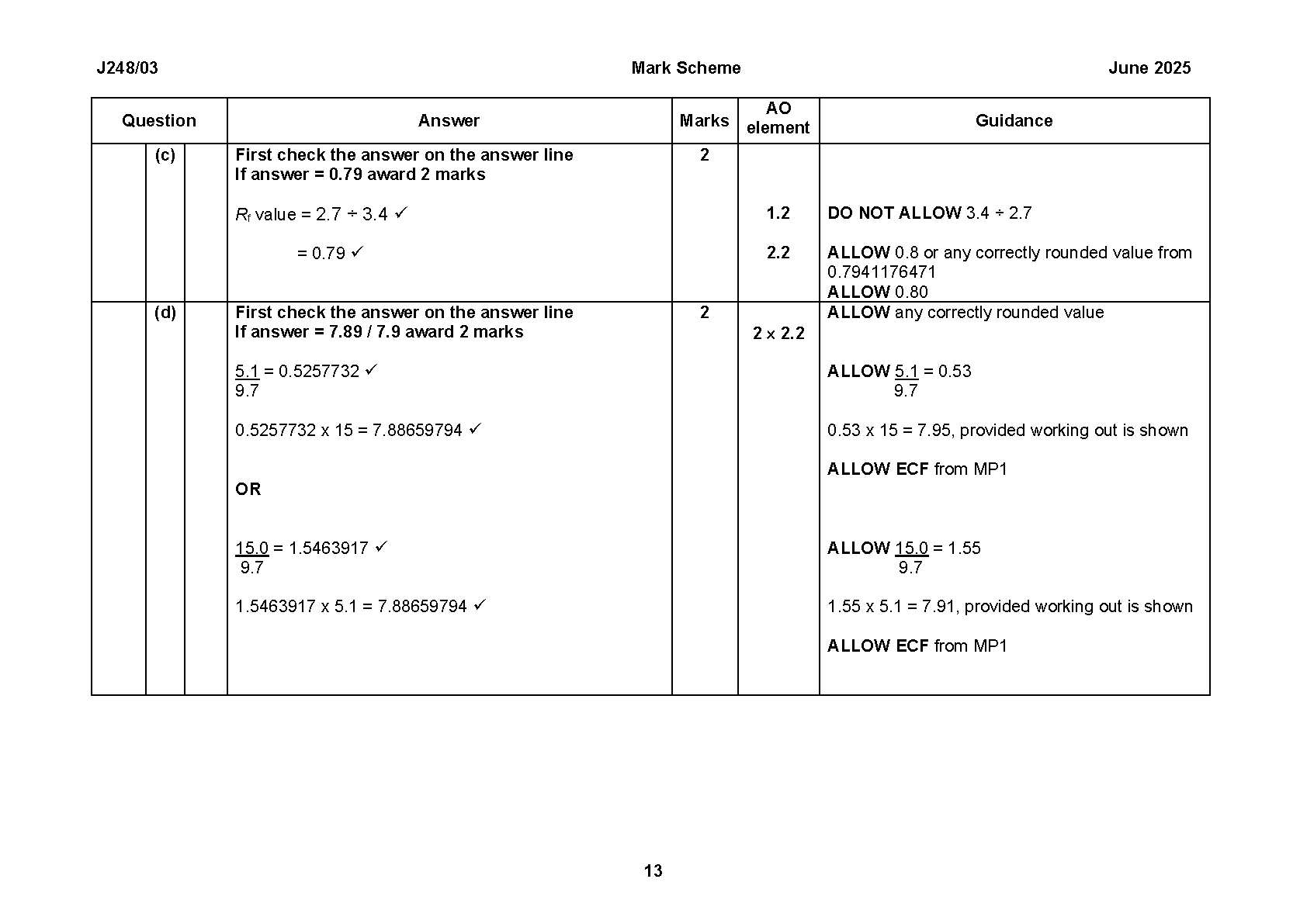 OCR GCSE Chemistry A Paper 2 2025 Mark Scheme IMG-1