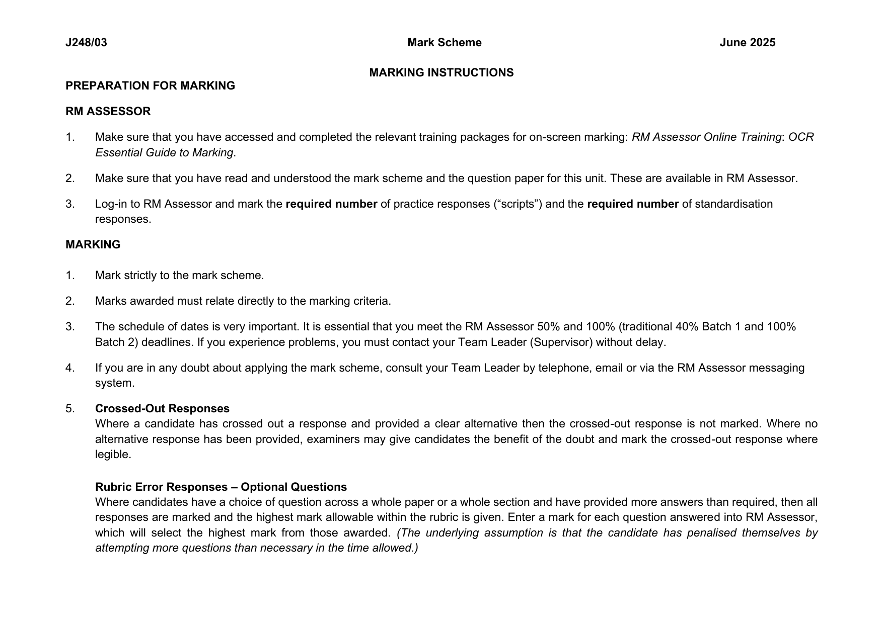 OCR GCSE Chemistry A Paper 2 2025 Mark Scheme IMG-3