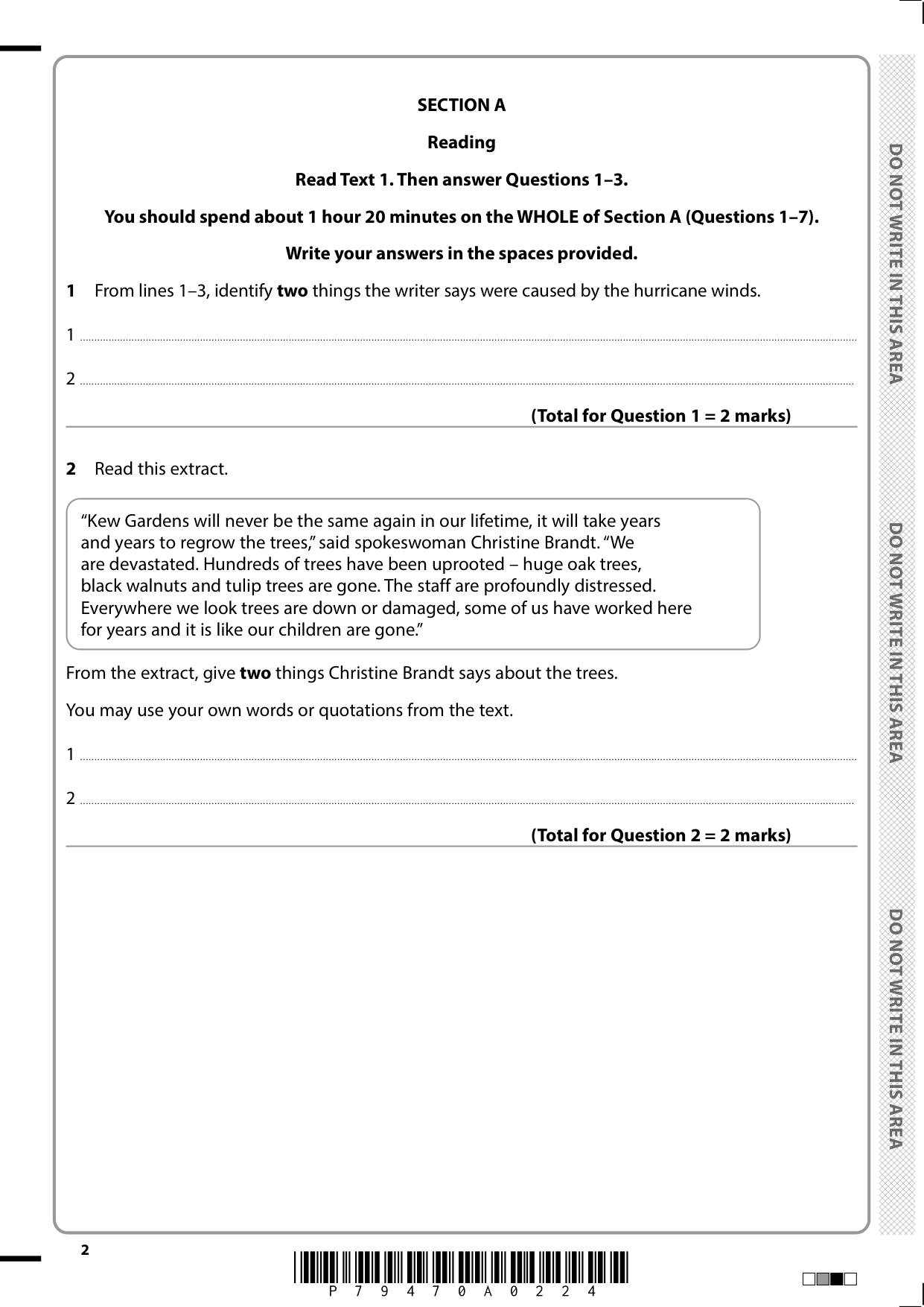 Pearson Edexcel GCSE English Language Paper 2 2025 QP PDF