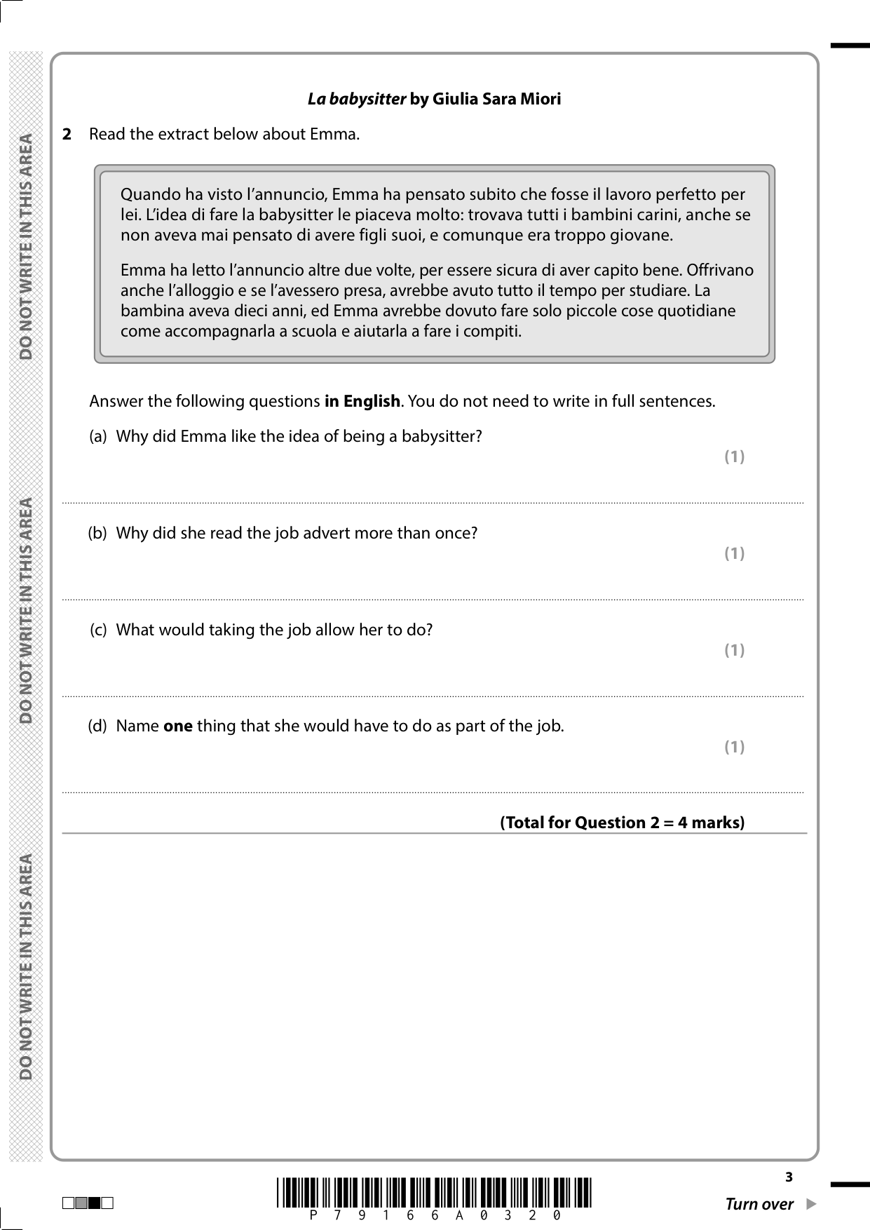 Pearson Edexcel GCSE Italian 2025 3H 2025 Question Paper IMG-3