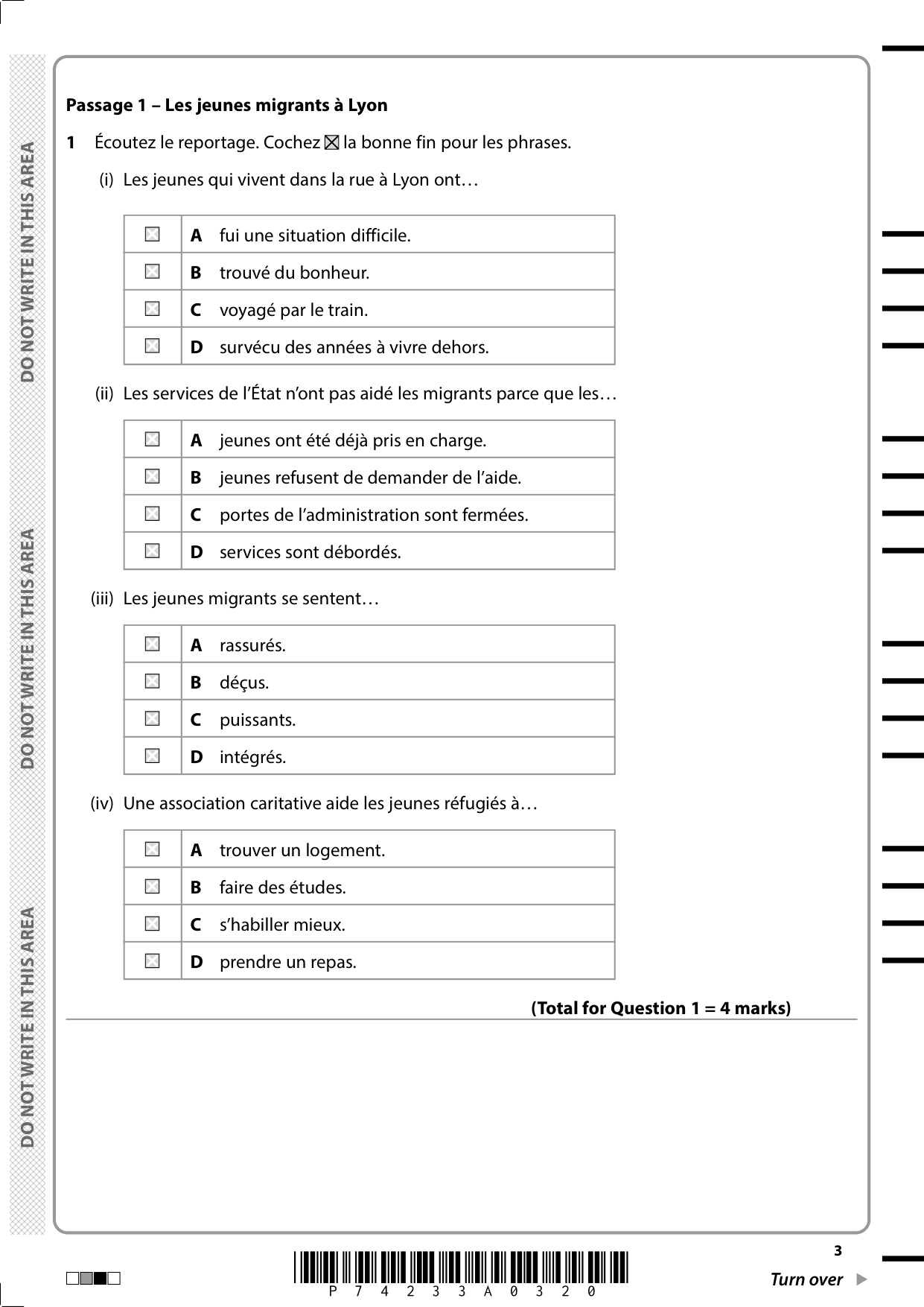 Pearson Edexcel A Level French 2025 Paper 1 QP PDF IMG-3