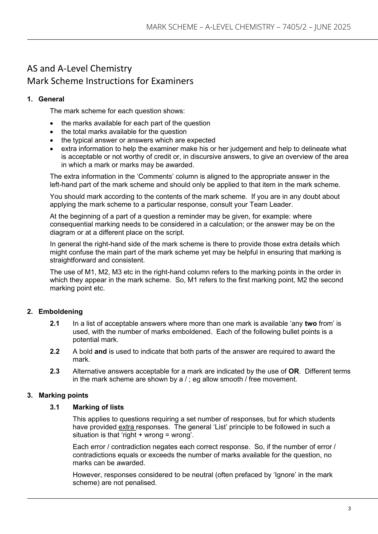 AQA A Level Chemistry Paper 2 2025 Mark Scheme PDF IMG-3