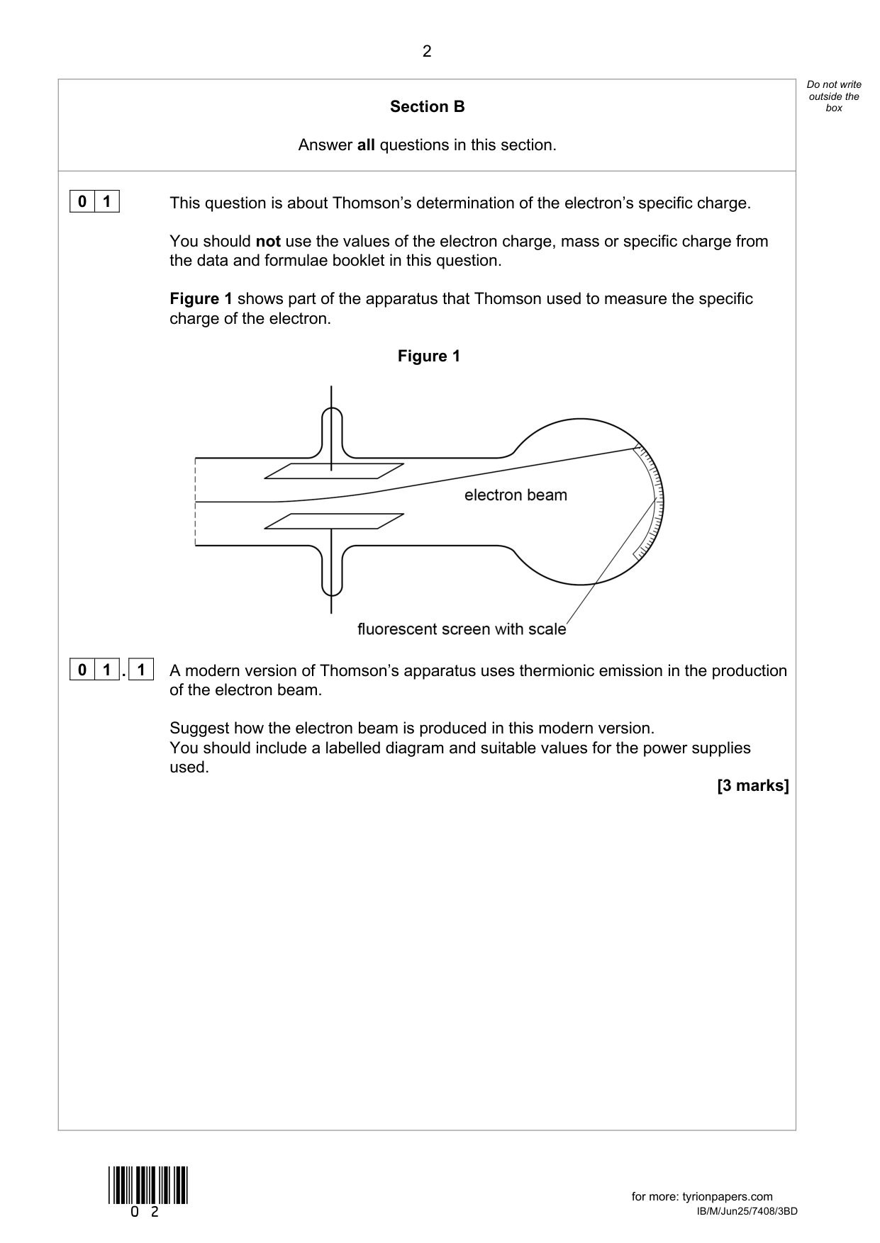AQA A Level Physics Paper 3BD 2025 Question Paper