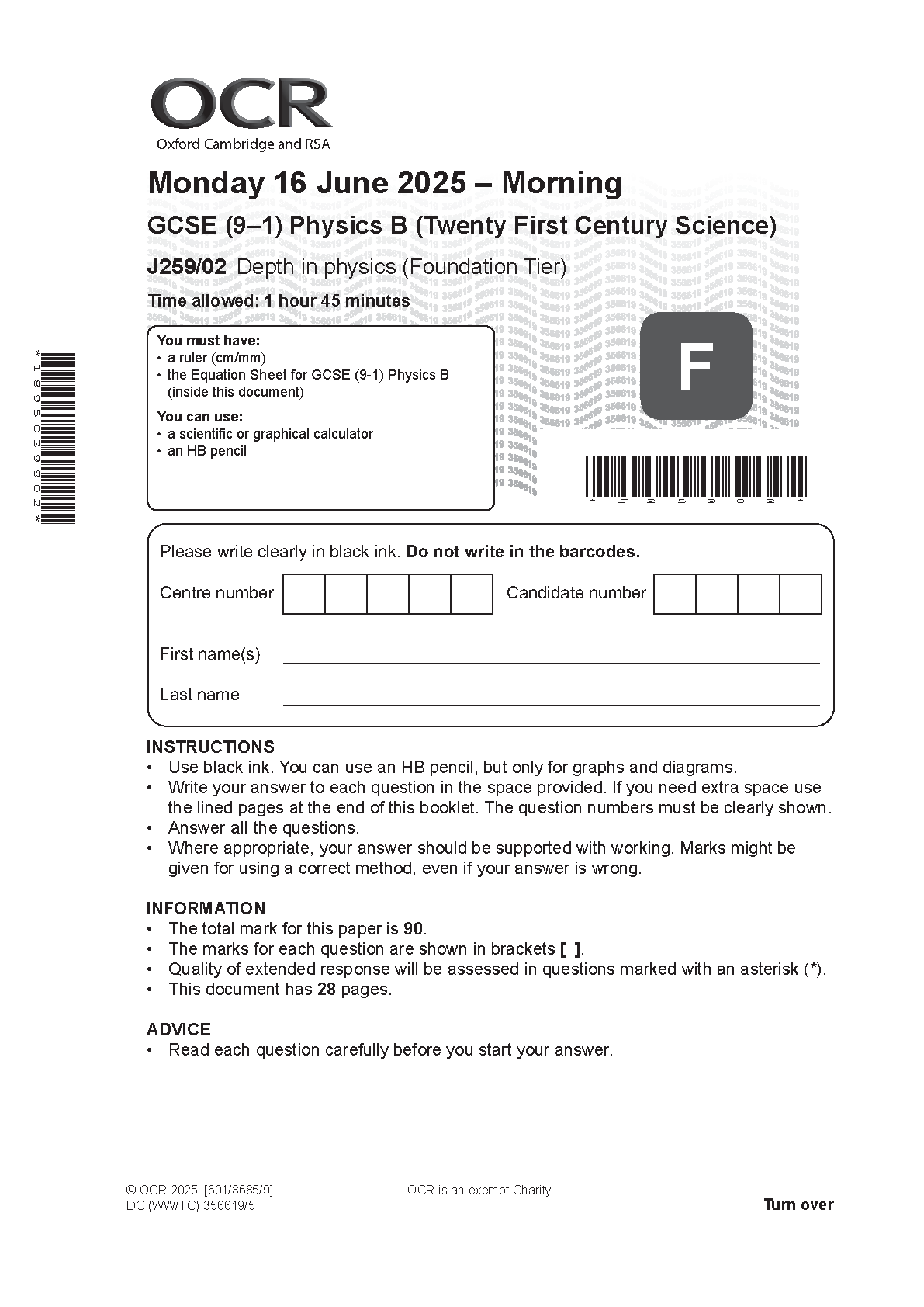 OCR GCSE Physics B Paper 2 2025 Question Paper IMG-1