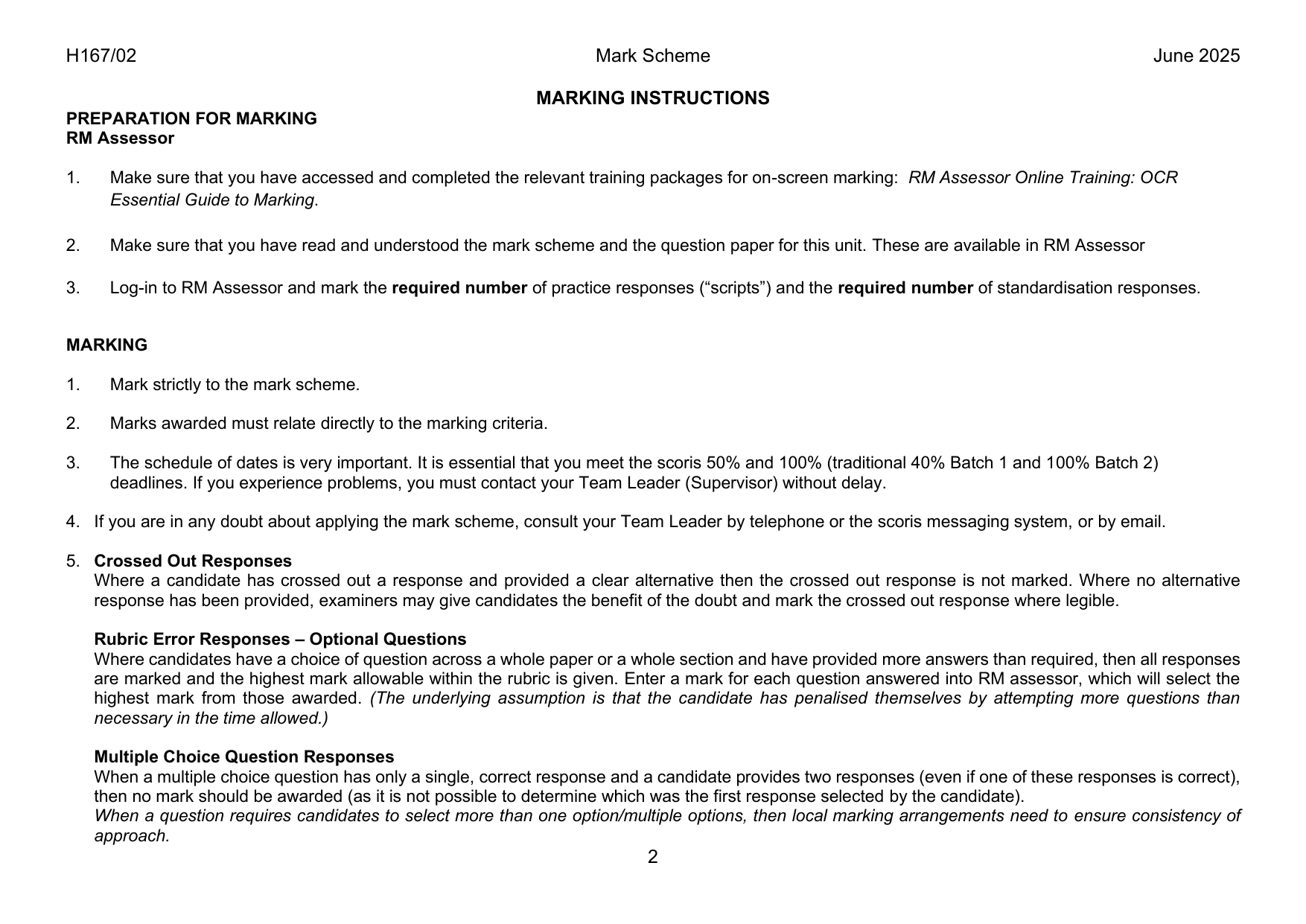 OCR AS Psychology Paper 2 2025 Mark Scheme IMG-3