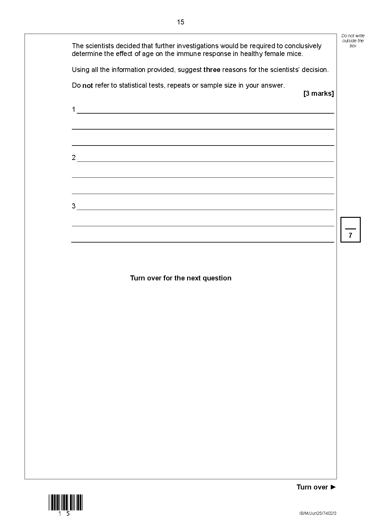 AQA A Level Biology Paper 3 2025 Question Paper PDF IMG-1