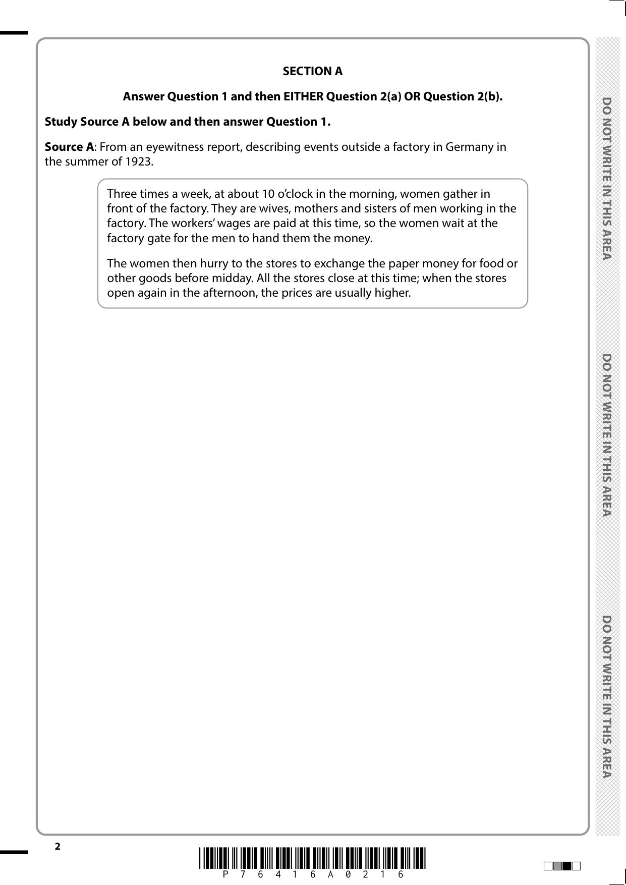 Pearson Edexcel GCSE History Paper 3 Option 31 2025 QP