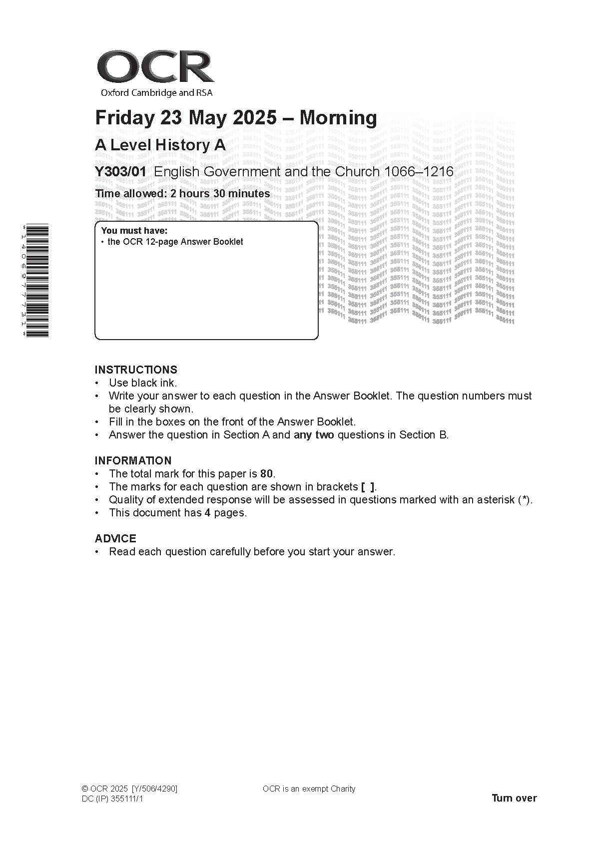 OCR A Level History A English Government Church 2025 QP IMG-1